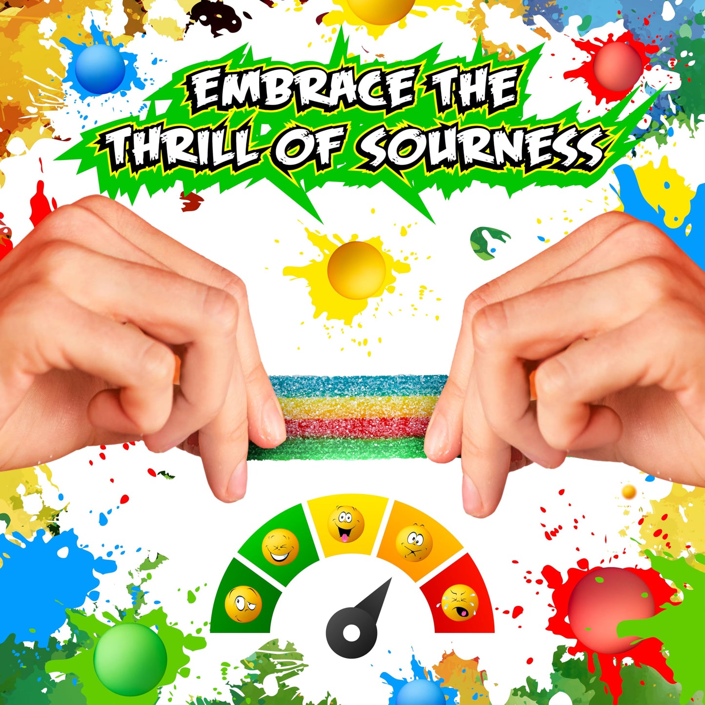Sourzap Sour Belts | 8-Ounce Pack | Bite-Size Gummy Candy | Assorted Fruit Flavors