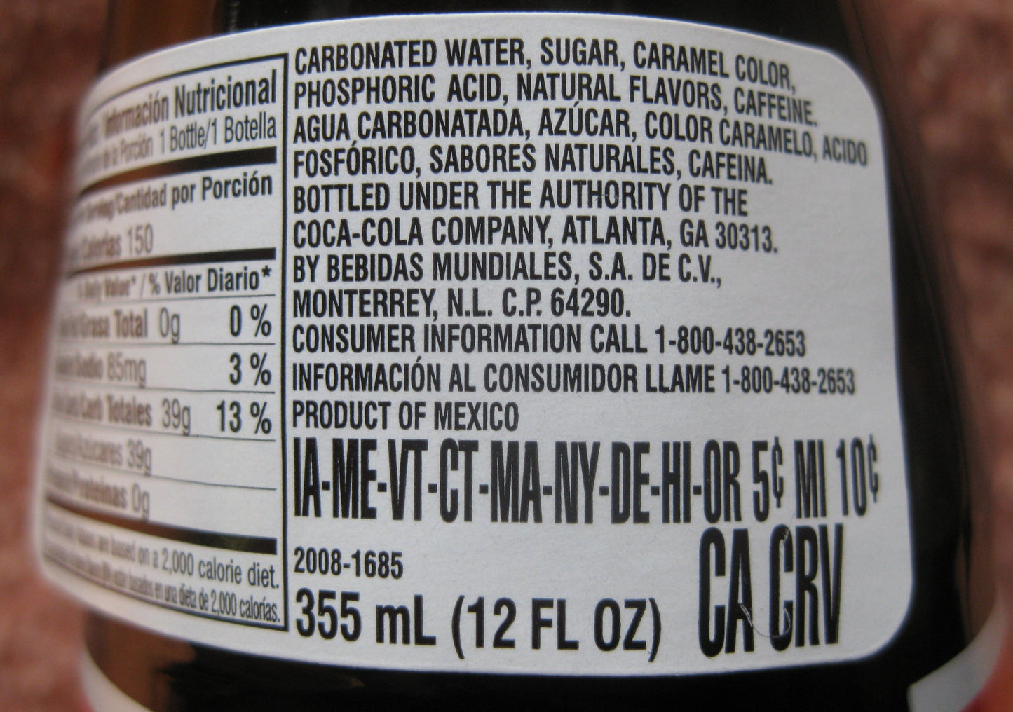 Mexican Coca Cola, 8.5 Fl Oz (6 Pack)