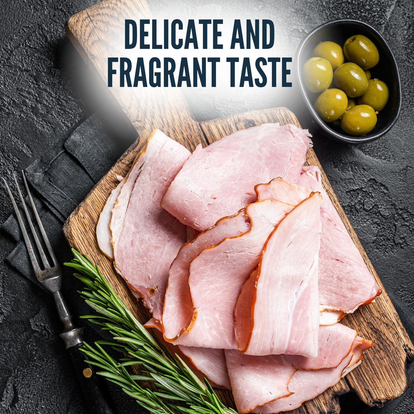 MARTELLI Half Cut Cooked Ham - 10 lbs Italian Prosciutto Cotto, Gluten-Free, Dairy-Free
