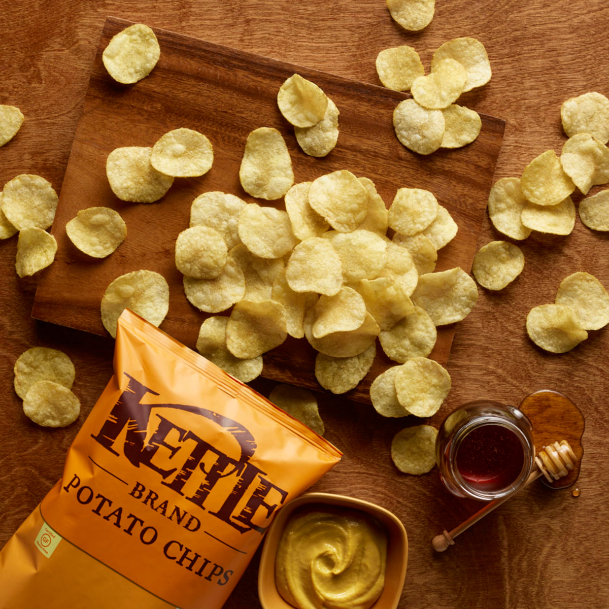 Kettle Brand Potato Chips, Honey Dijon Kettle Chips, Snack Bag, 2 Oz (Pack of 6)