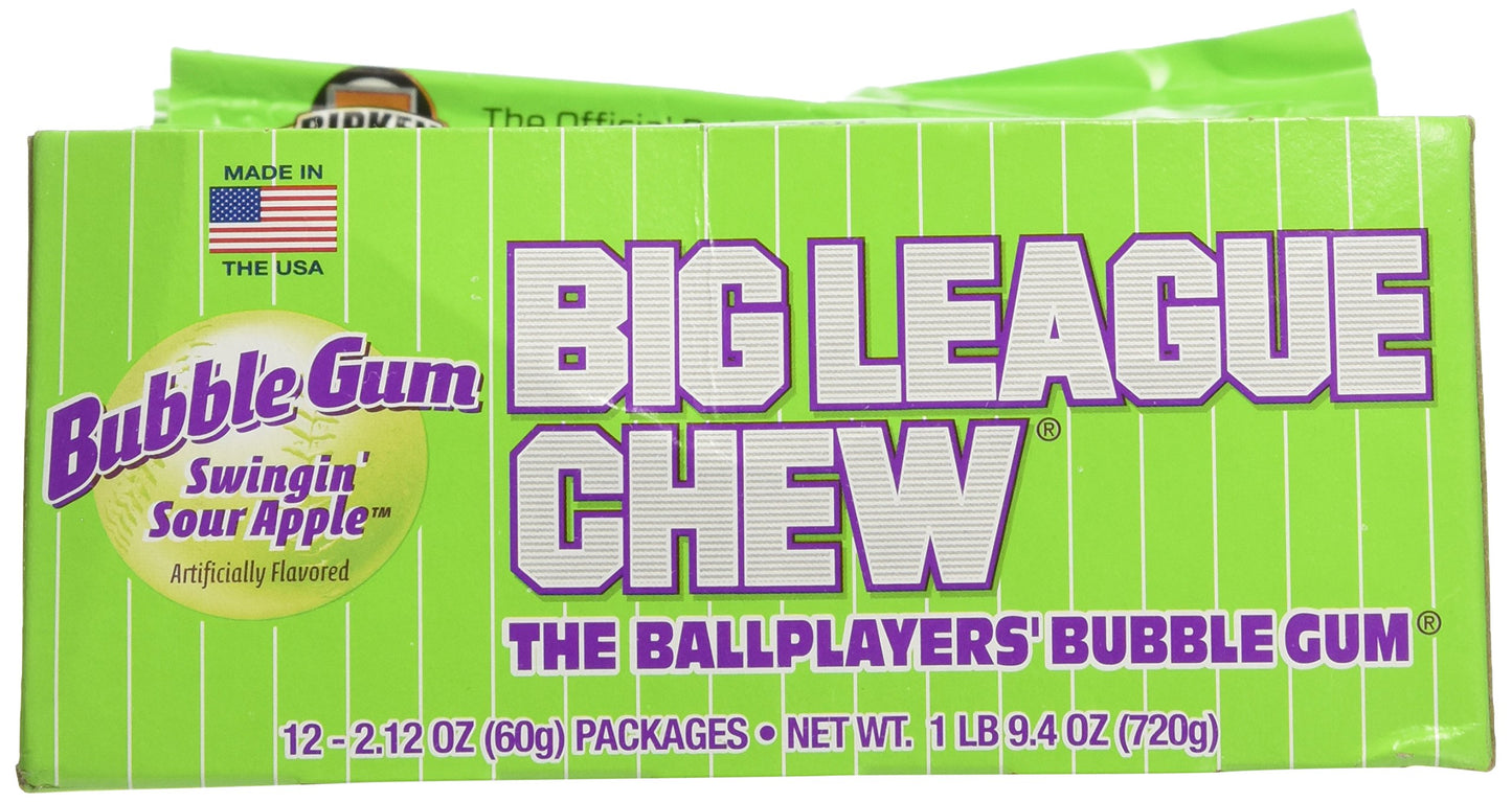 Big League Chew Sour Apple, 12 Count