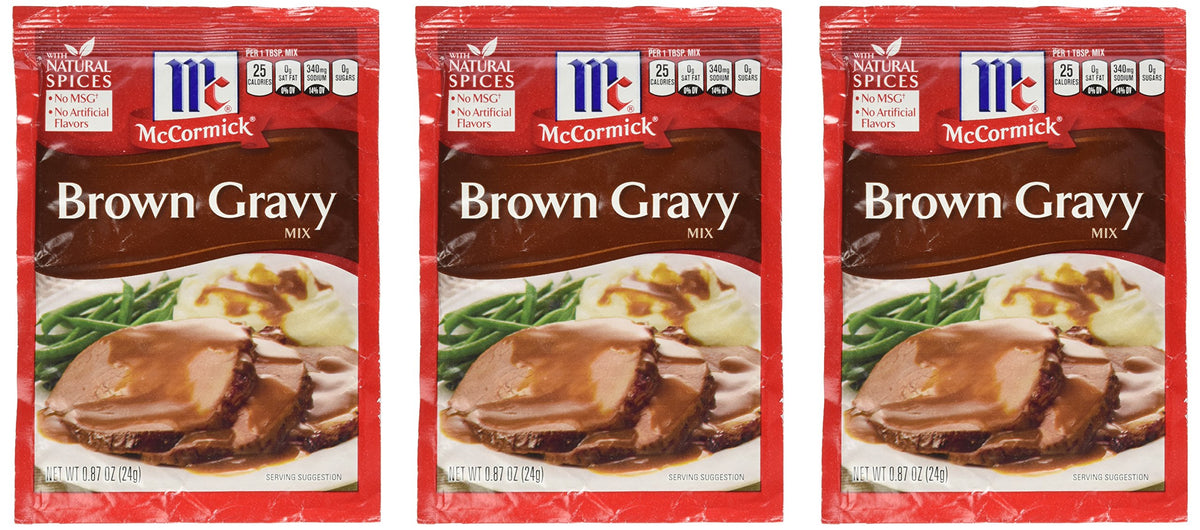 Mccormick Brown Gravy Mix, 0.87 Ounce (Pack Of 3)