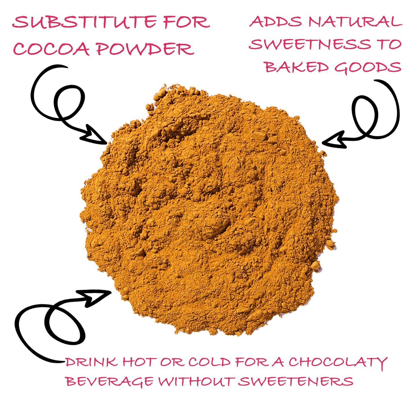 Worldwide Botanicals Organic Carob Powder – Caffeine Free, Gluten Free – 1 lb – Low Fat Cocoa Alternative