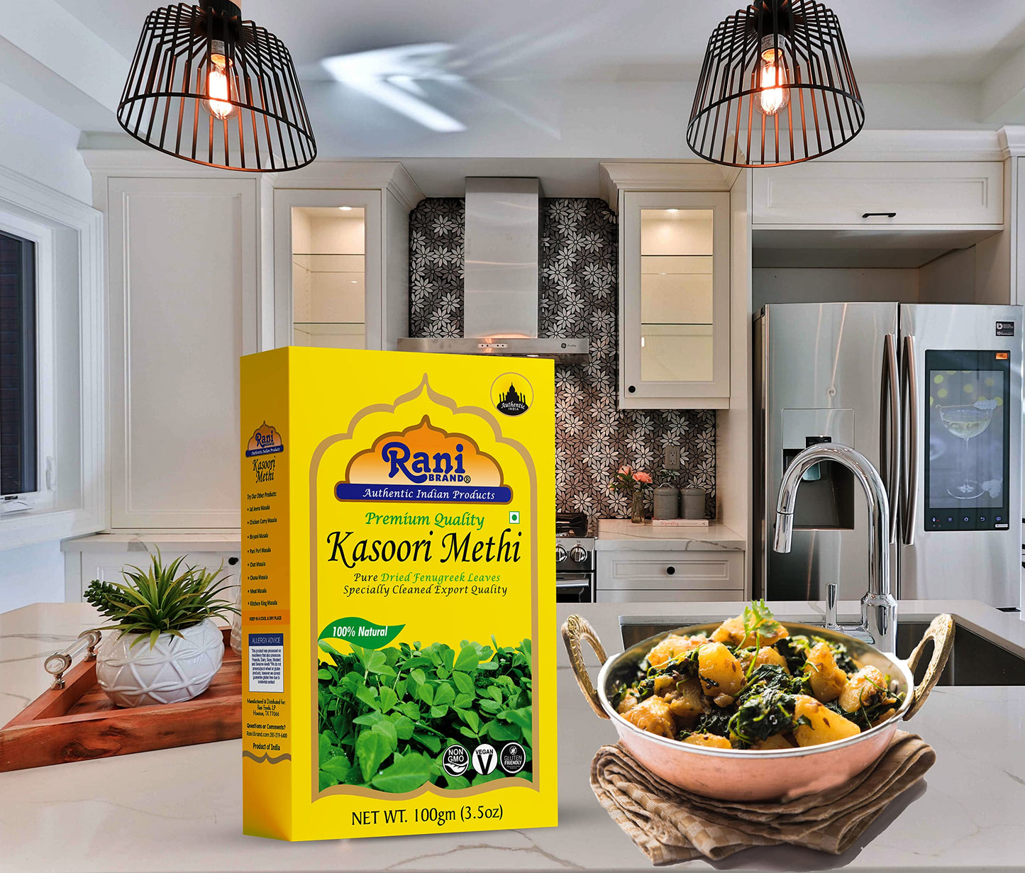 Rani Fenugreek Leaves Dried (Kasoori Methi) 3.5oz | All Natural, Vegan, Gluten Friendly, NON-GMO, Indian Origin