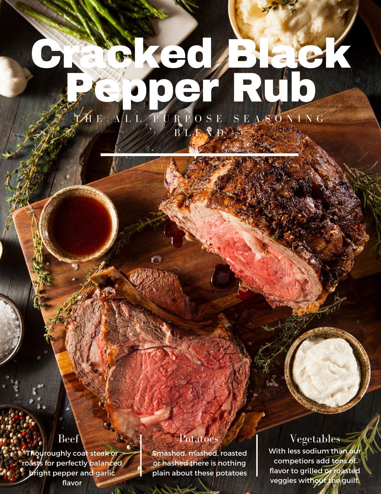 Cracked Black Pepper Rub- 5.5 Oz. Jar (Pack Of 2) - A Classic Montreal Style Steak Seasoning Blend. Use On Steak, Chicken, Pork
