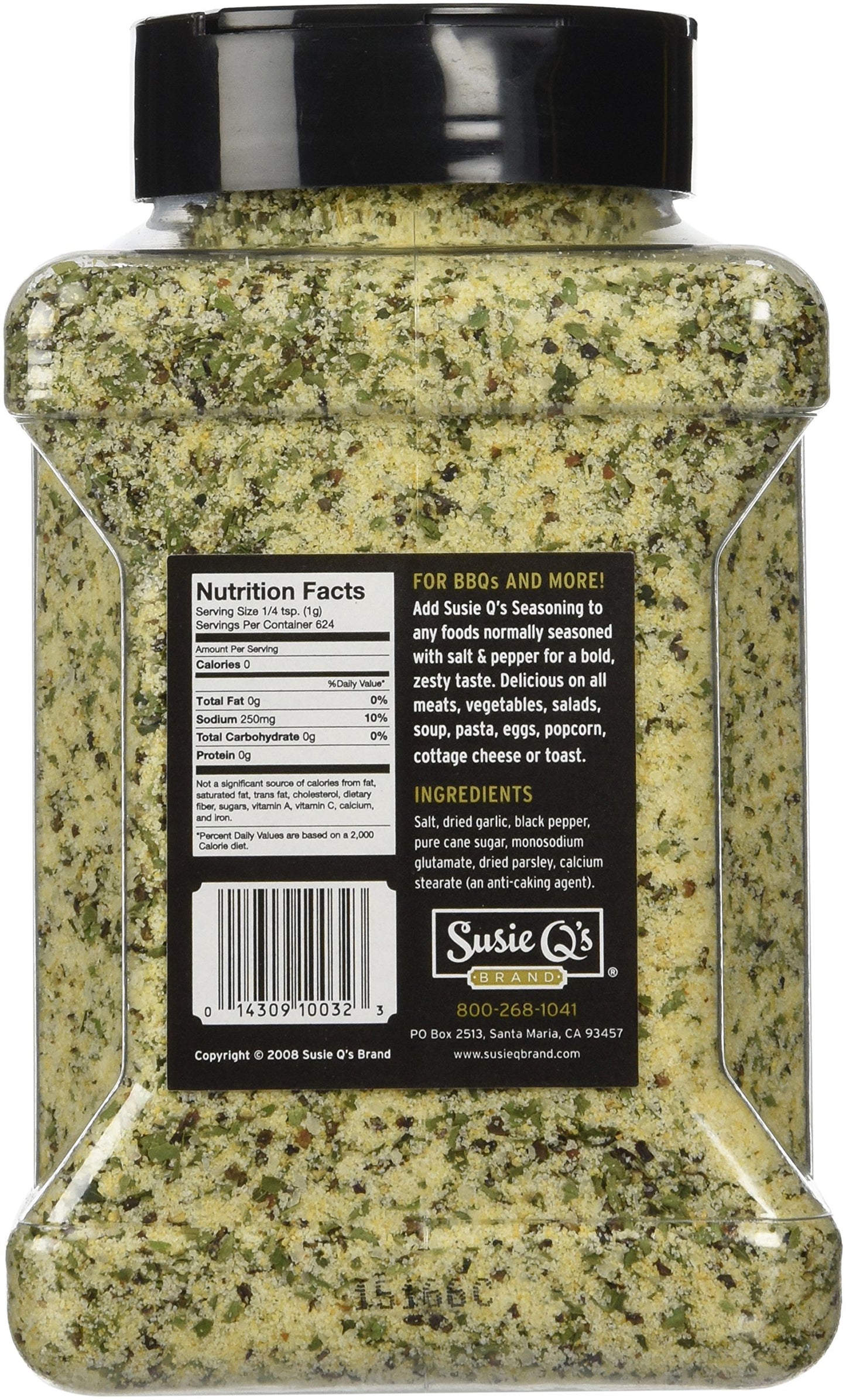 Susie Qs Original Santa Maria Style Seasoning, 22 Ounce, Model TS0417-A700ML-M1010