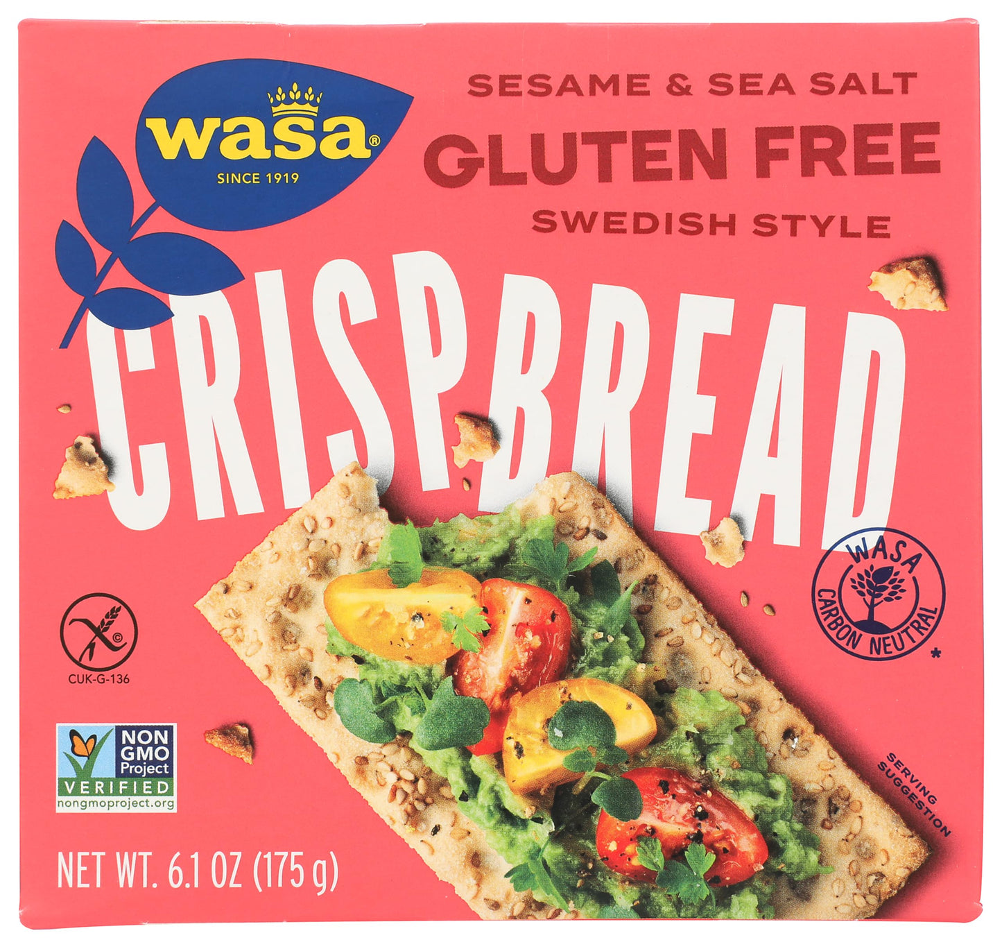 Wasa, Gluten Free Sesame & Sea Salt Crispbread, Net wt. 6.1 Oz (Pack of 1)