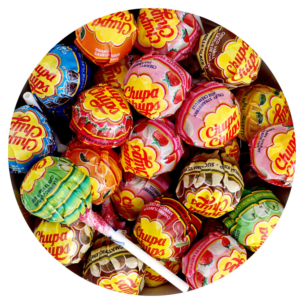 The Hampton Candy Company ChupaAssorted Lollipops, Individually Wrapped, 1 Pound Bulk Bag (Approx 32 Lollipops)