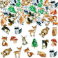 40Pcs Edible Animal Cupcake Toppers Wafer Paper Woodland Theme Animal Cupcake Toppers Picks for Animal Drink Topper Baby Shower 