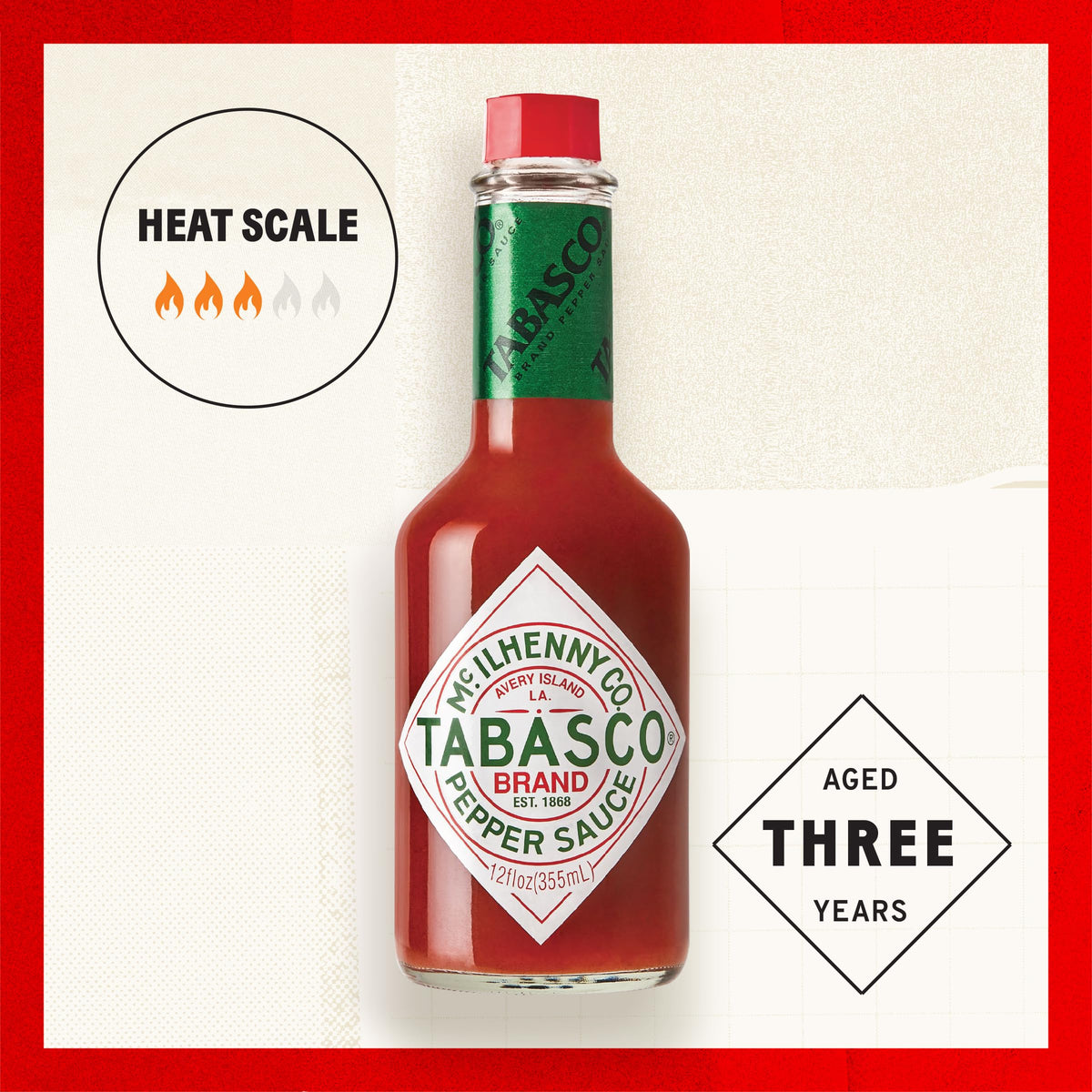 TABASCO Original Red Pepper Sauce Packets, Medium Hot Sauce, 200 Count, Perfect for Dips, Tacos & On-The-Go Use