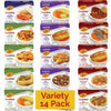 KJ Poultry Kosher Ready Meals - Chicken, Beef and Salmon Fish (14 Pack Variety) Prepared Entree Fully Cooked, Shelf Stable Micro