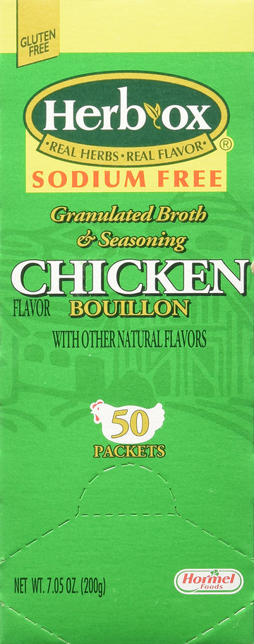 Herb-Ox Hormel Herb Ox Chicken Bouillon Sodium Free 50 Packets