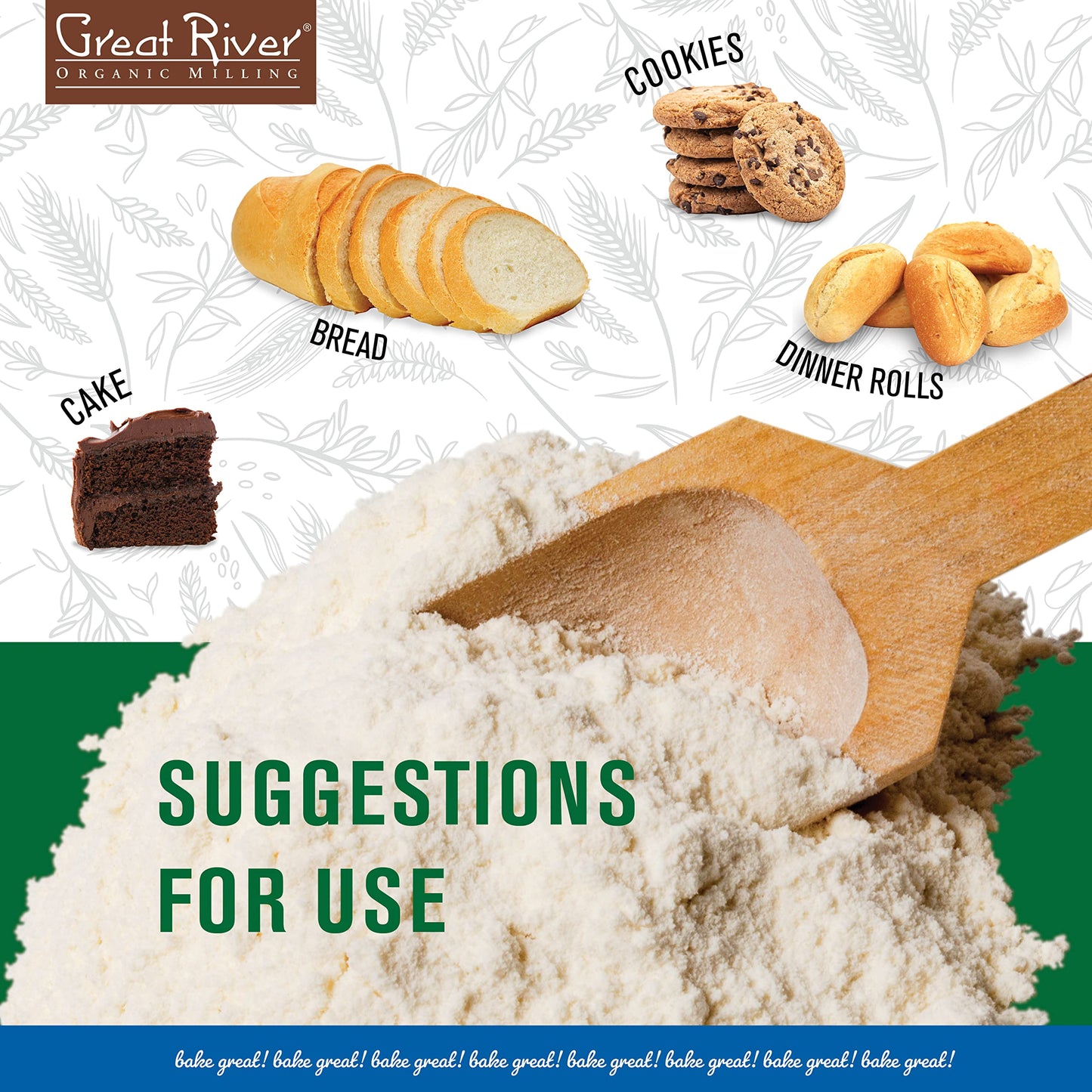 Great River Organic Milling All-Purpose Flour, Unbromated & Unbleached, Non-GMO, 25 Lb (Pack of 1)