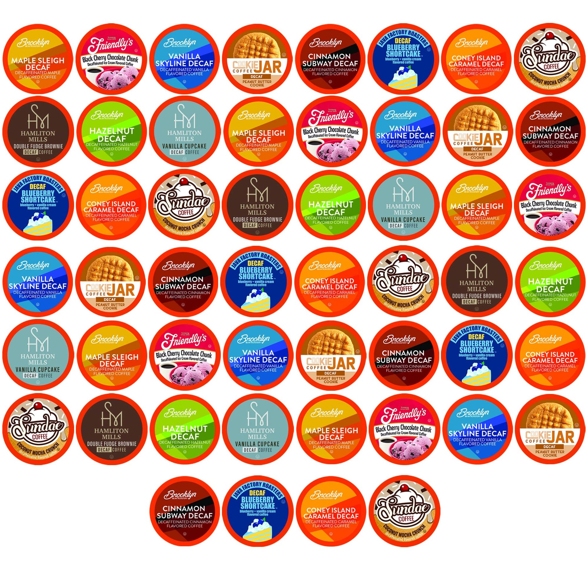 Coffee Pod Variety Packs Sampler, Compatible With K Cup Malt-Inspired Including 2.0 (Flavored Decaf Variety, 52 Count (Pack Of 1))