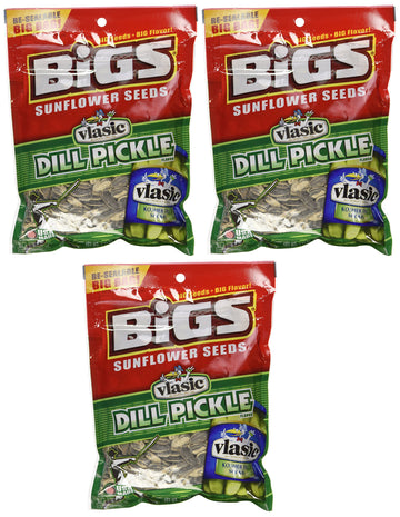 Bigs Vlasic Dill Pickle Sunflower Seeds  5.35-Ounce Bags (Pack Of 3)