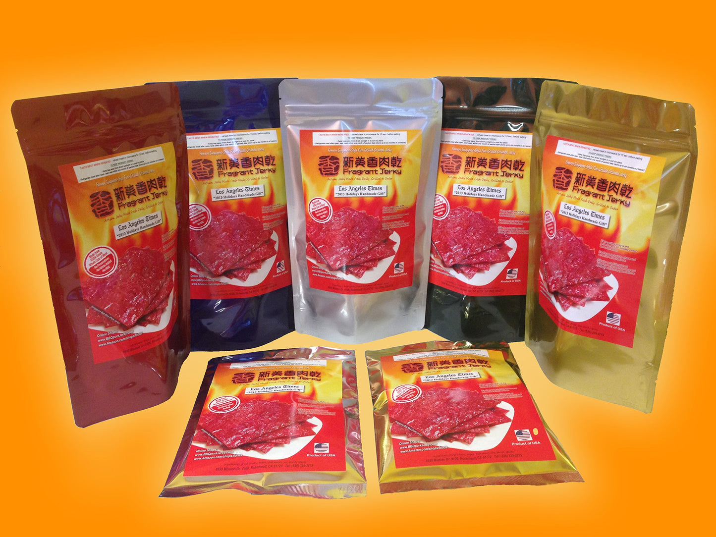Singapore Street Food, Fire-Grilled Tender Pork Jerky (Original Flavor - Medallion Shaped 12Oz) *Grilled Fresh To Your Order *Sh