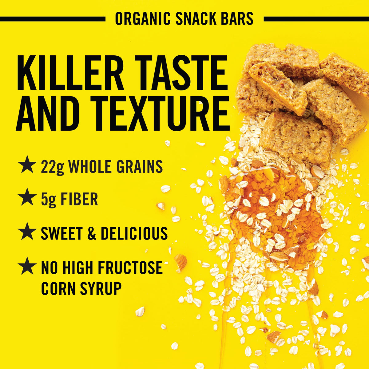 Daves Killer Bread Oat-Rageous Honey Almond Organic Snack Bars  4 Individually Wrapped Snack Bars