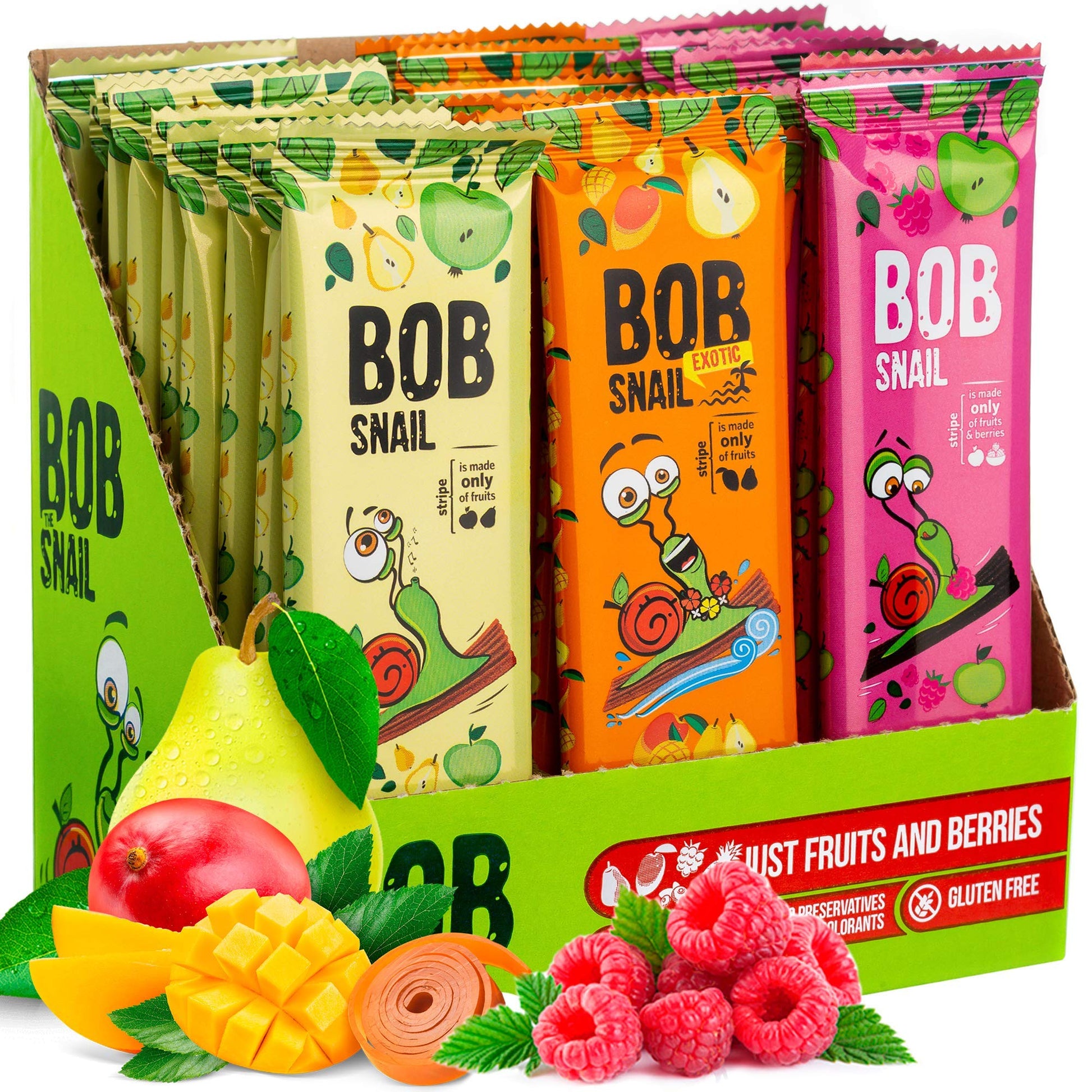 Snacks Variety Pack For Kids Adults - 30 Healthy Fruit Snacks Individual Packs For Kids Adults With Natural Mango Raspberries Pe