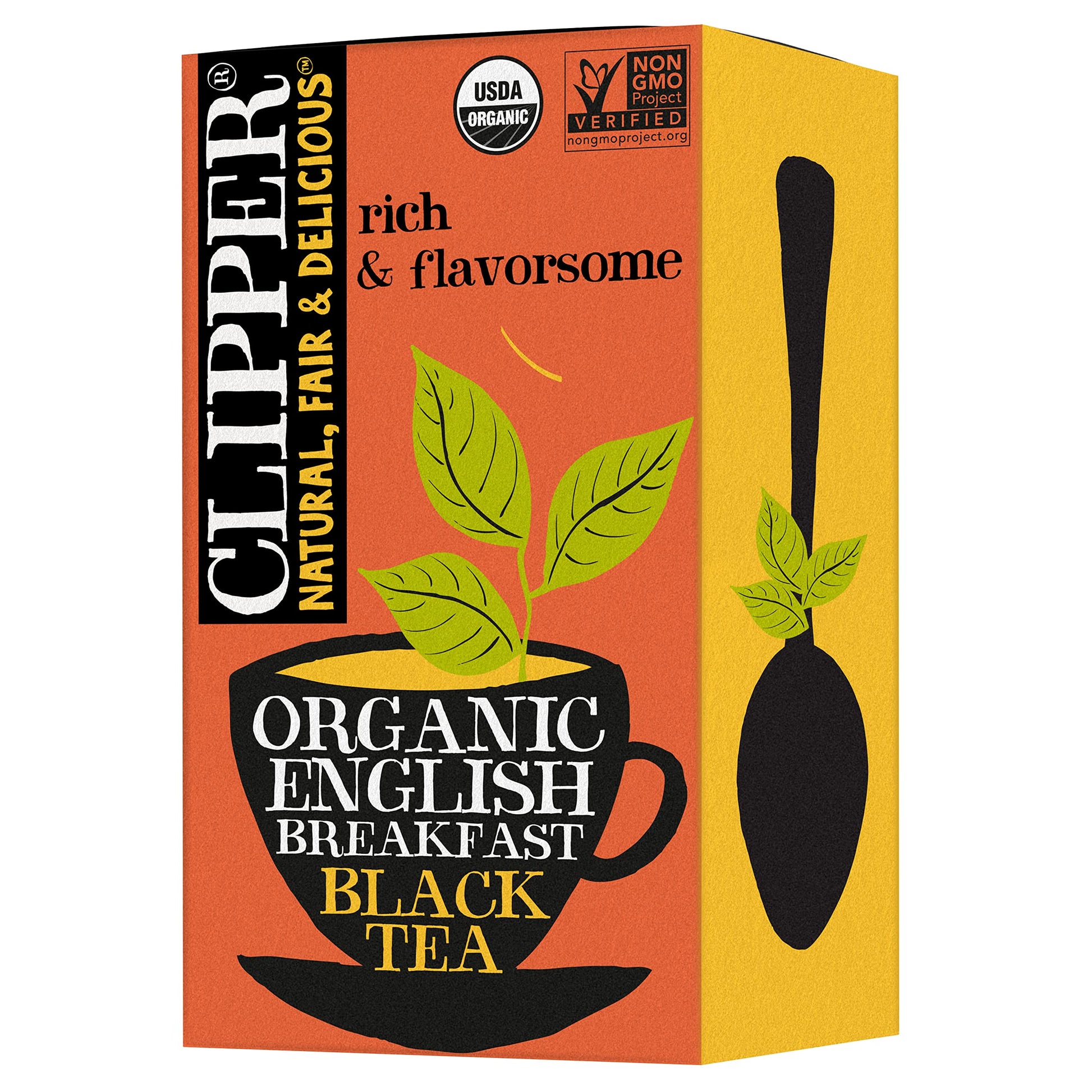 Clipper Tea Organic Fairtrade English Breakfast, Big Ben - Usda Organic, Non-Gmo, Fair Trade, Sustainable Caffeinated Tea, 1 Pac
