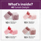 Eastanbul Turkish Delight, 21.2oz, Turkish Delights Candy Assorted Strawberry, Blackberry, Raspberry & Blueberry Flavor, Interna
