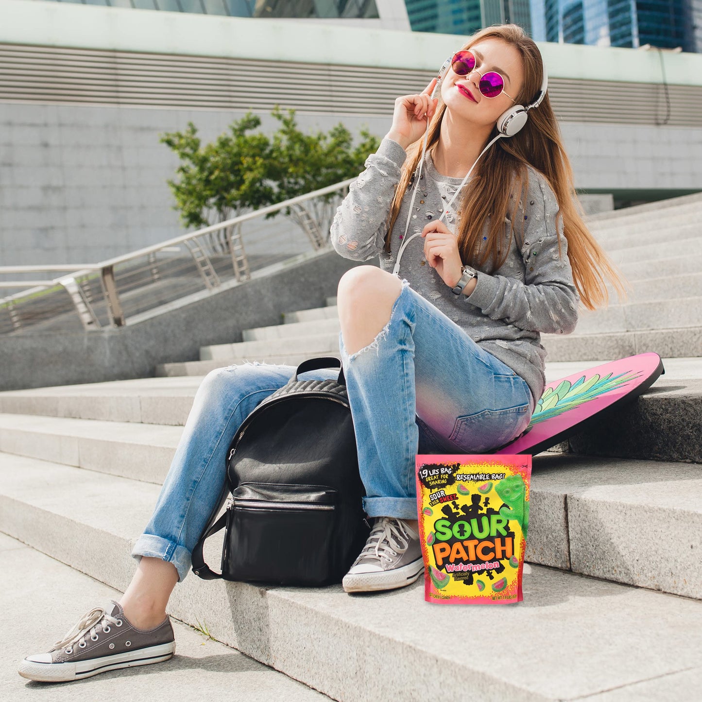 SOUR PATCH KIDS Watermelon Soft & Chewy Candy, Family Size, 1.8 lb Bag