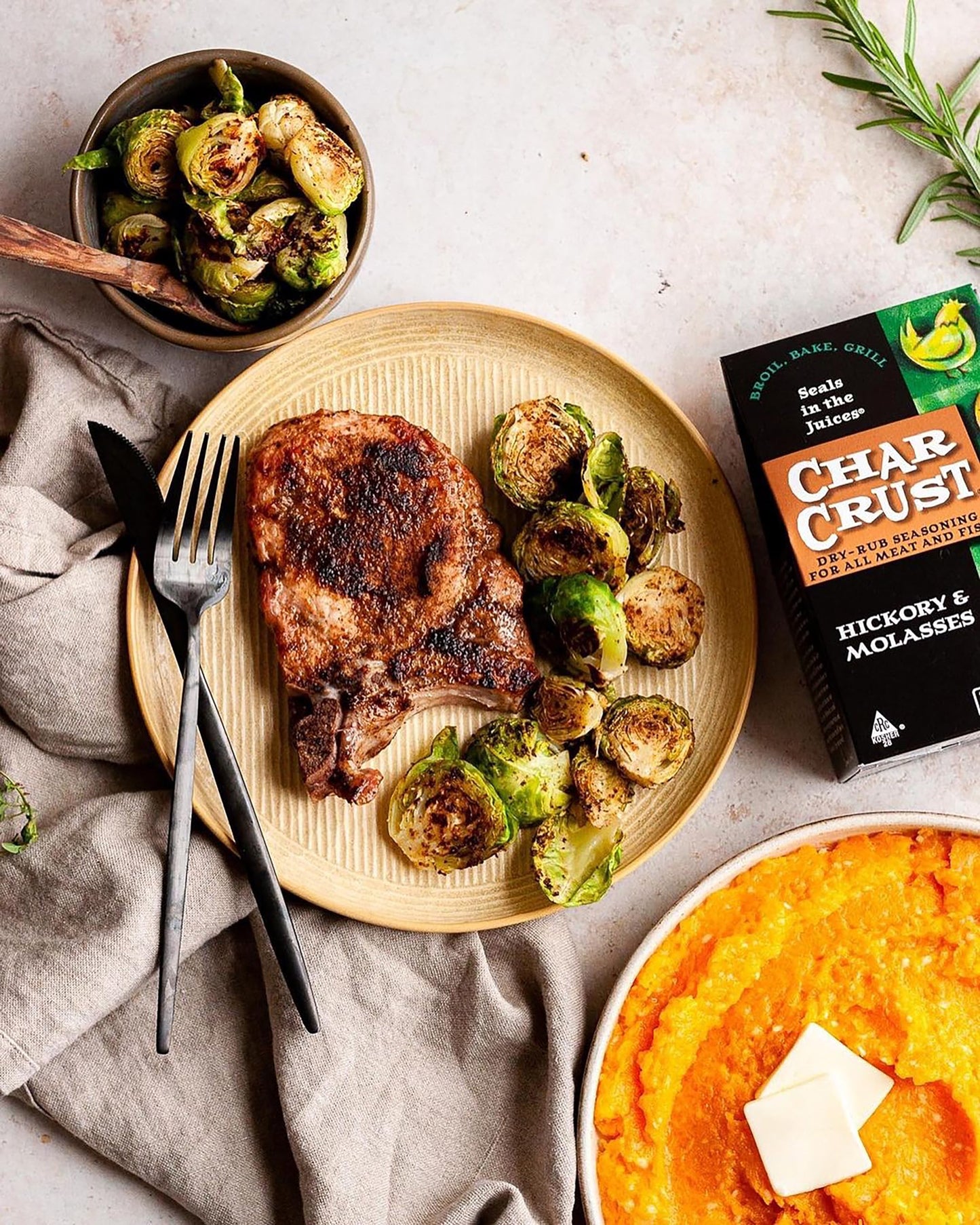 Char Crust Dry-Rub Seasoning, Hickory & Molasses, 4 Oz, Model CCHM-04