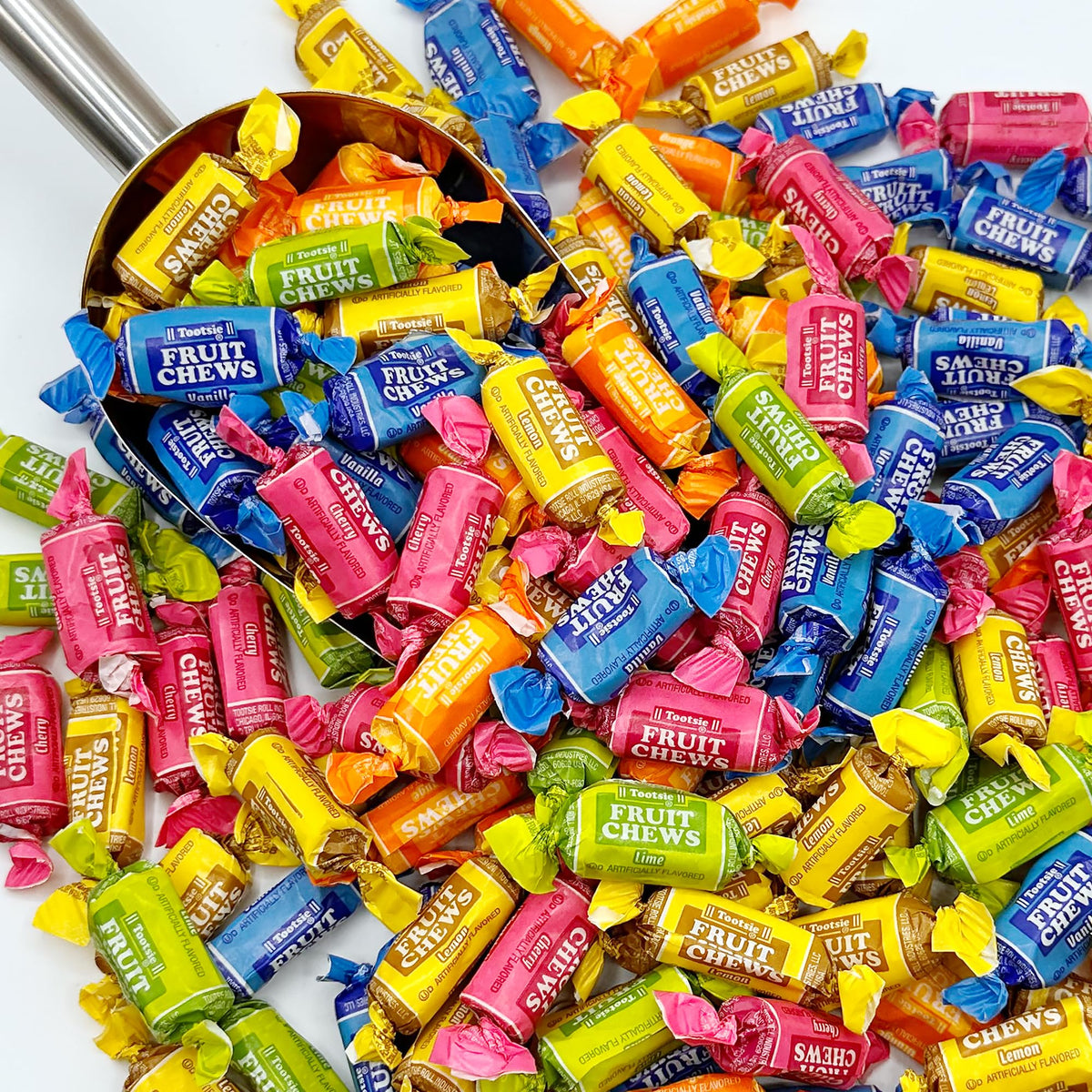 Fusion Sweets Fruit Chews Candy - 2 lbs Bulk Bag, 140 Pieces, Gluten Free, Assorted Flavors, Soft Taffy, Individually Wrapped