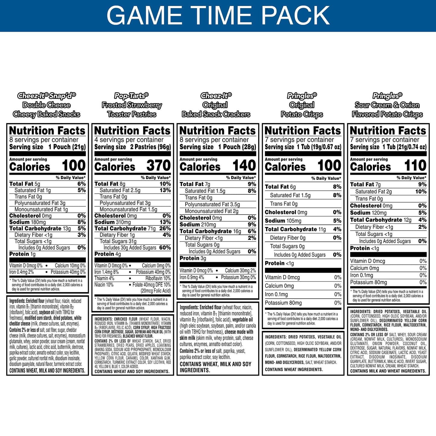 Kellogg'S Game Time Snacks, Variety Pack (38 Pk.), 37.3 Oz (Pack Of 1)