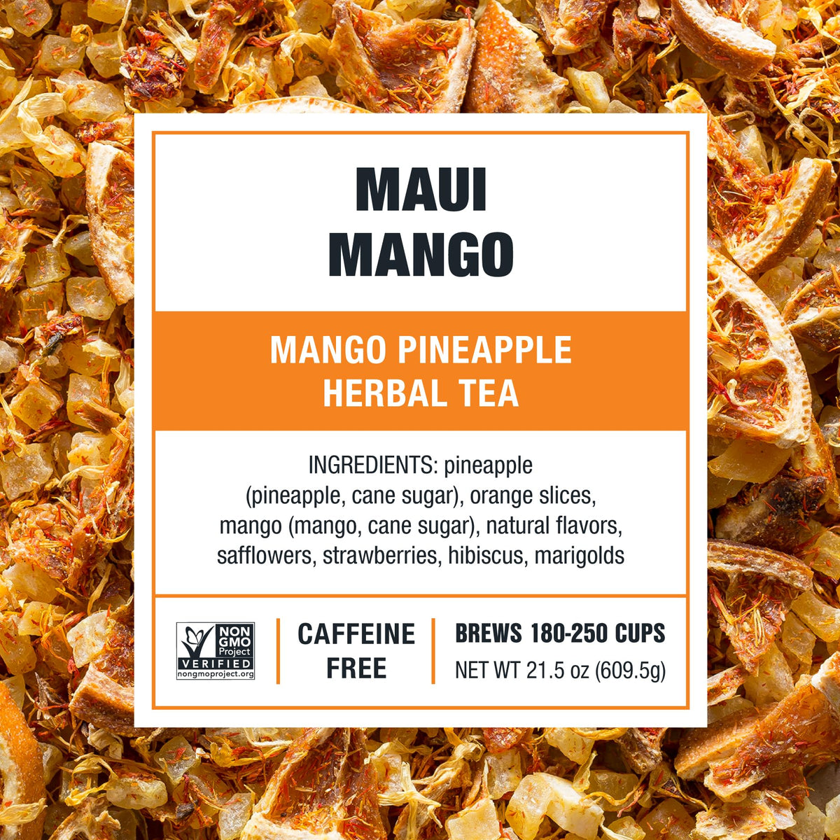 Tiesta Tea - Maui Mango | Mango Pineapple Herbal Tea Premium Loose Leaf Tea Blend Non-Caffeinated Tea Make Hot Or Iced Tea & Bre