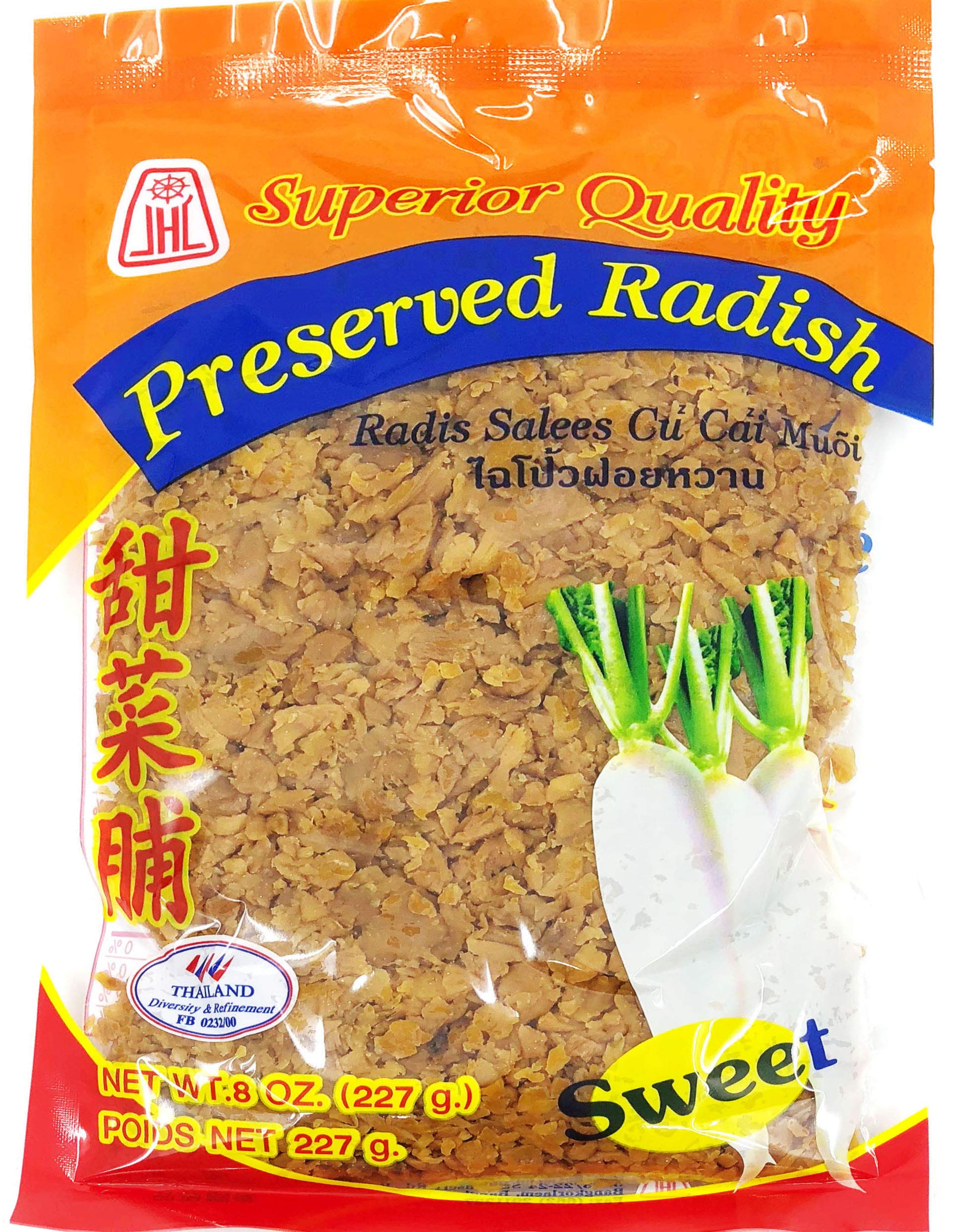 Chopped Or Minced Sweet Preserved Radish/Turnip (8 Ounces) Product Of Thailand