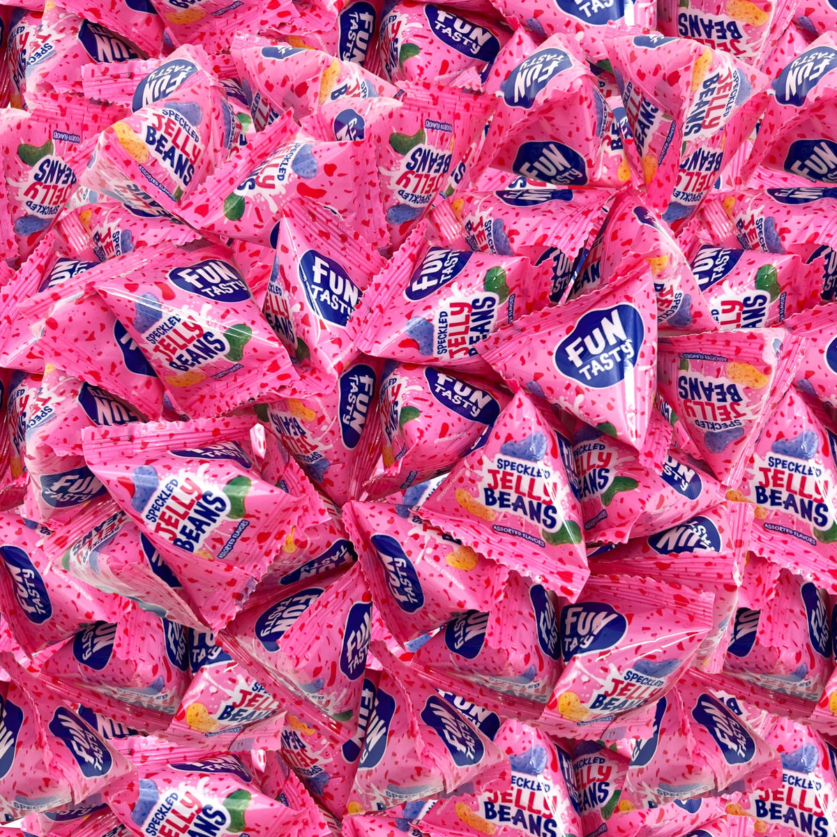 Funtasty Jelly Beans - 60 Count Pack (12 Ounces) - Individual Pouches - Assorted Fruit Flavors - Tiny Speckled Candy
