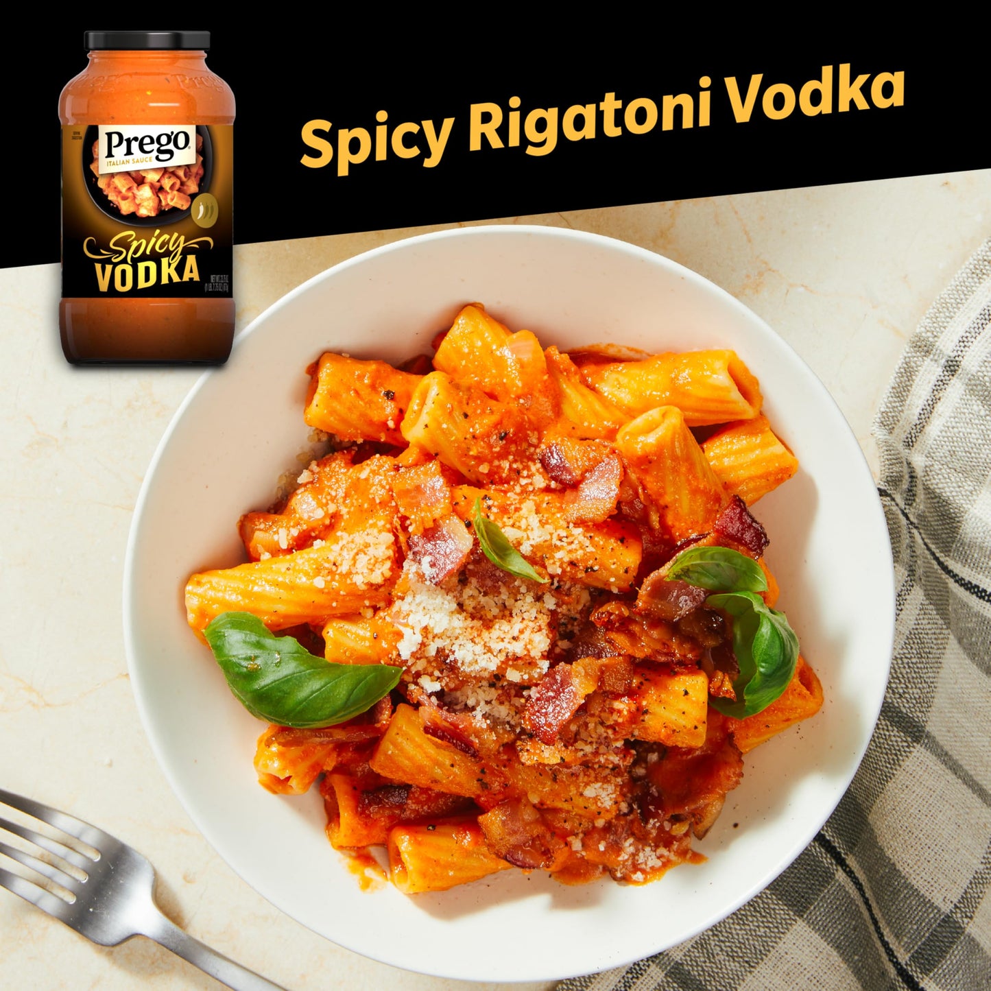 Prego Spicy spirit-inspired flavor Pasta Sauce, 23.75 oz Jar, Pack of 1, Ideal for Pasta Dishes