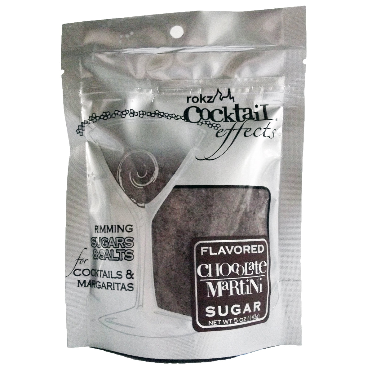 Rokz Chocolate Martini Cocktail Sugar Rimmer, 5 oz, Silver