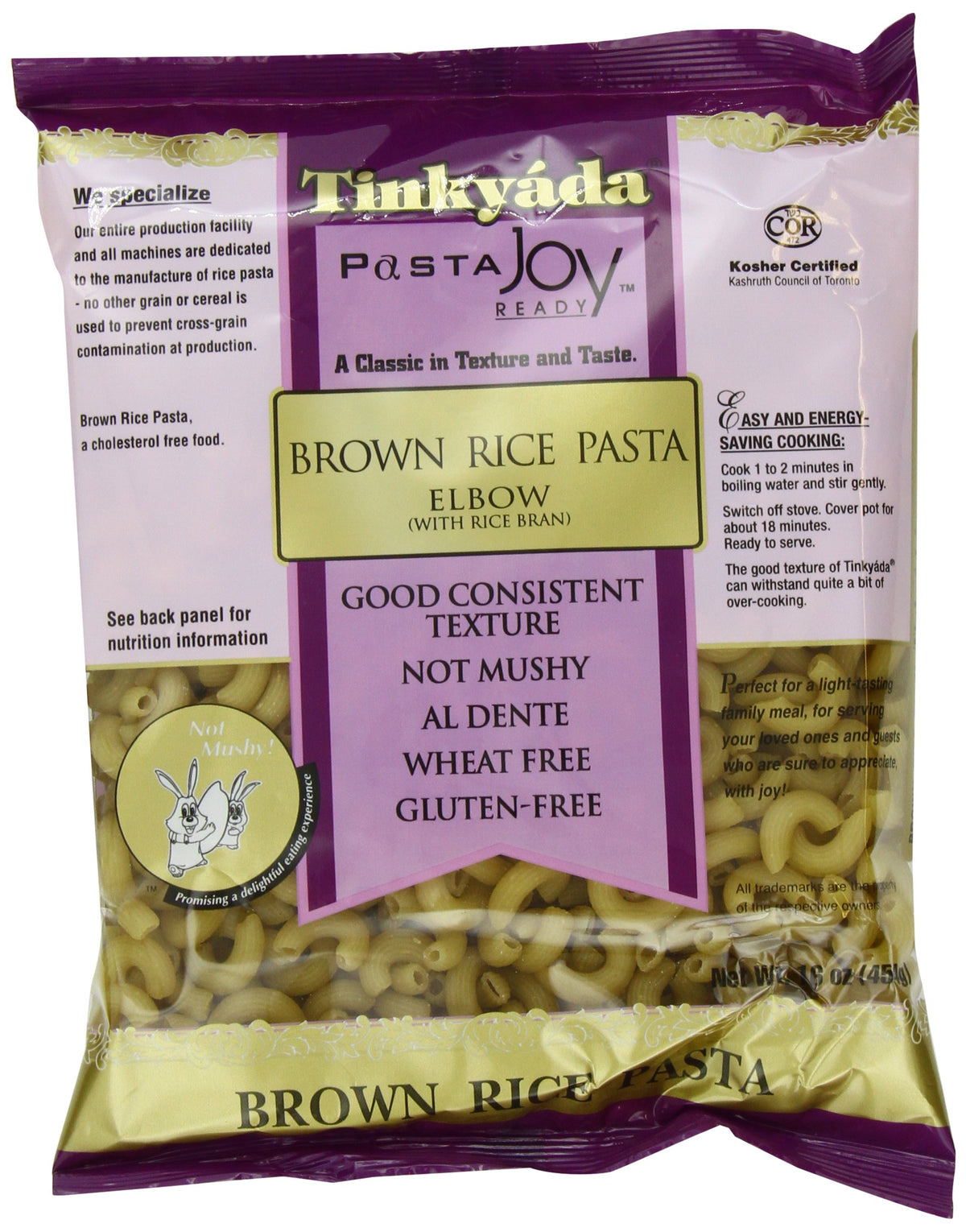 Tinkyada Brown Rice Pasta, Elbows, 16 Ounce (Pack Of 12)