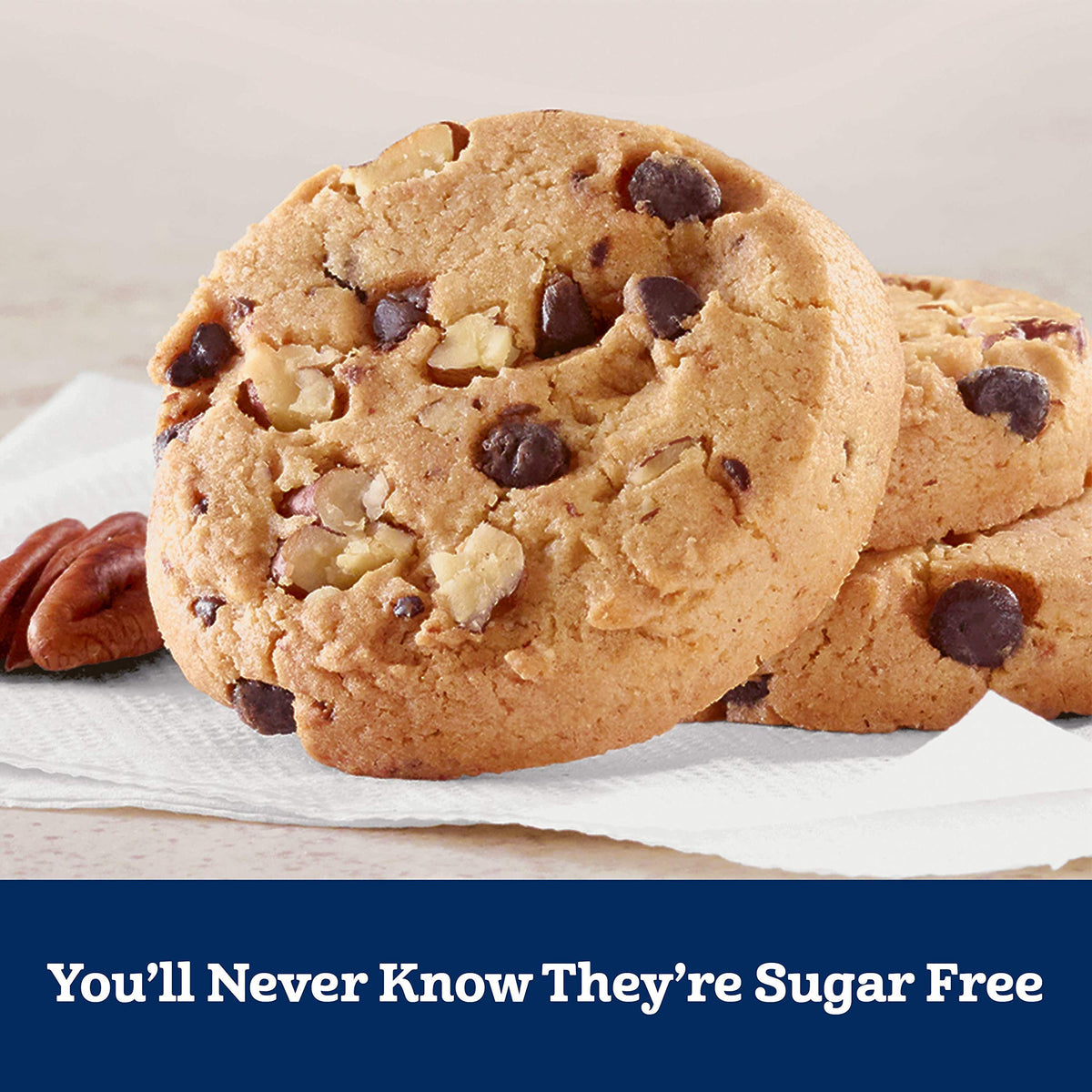 Murray Sugar Free Cookies, Chocolate Chip with Pecans, 8.8 Ounce Tray