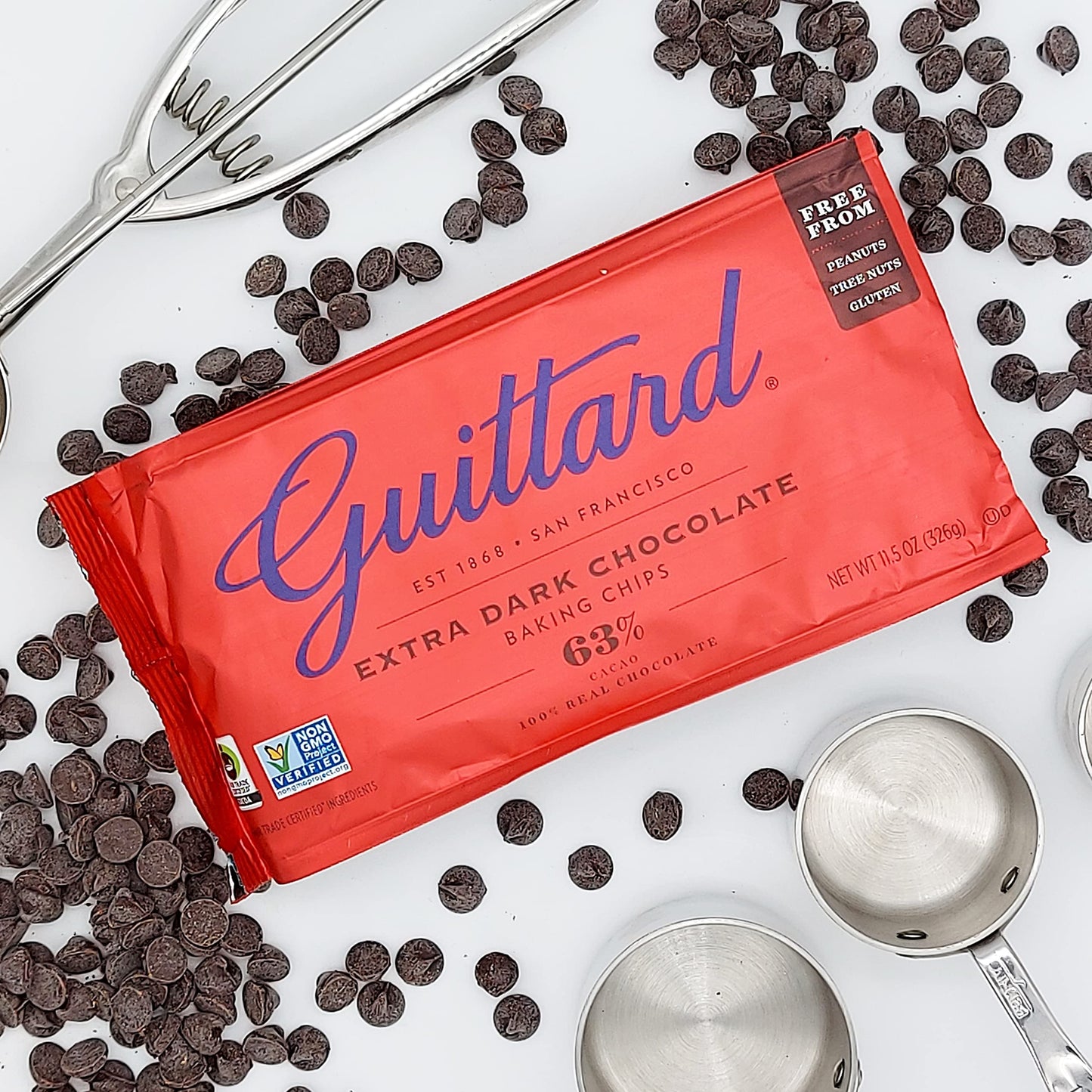 Guittard Baking Chips, 63% Extra Dark Chocolate, 11.5 oz