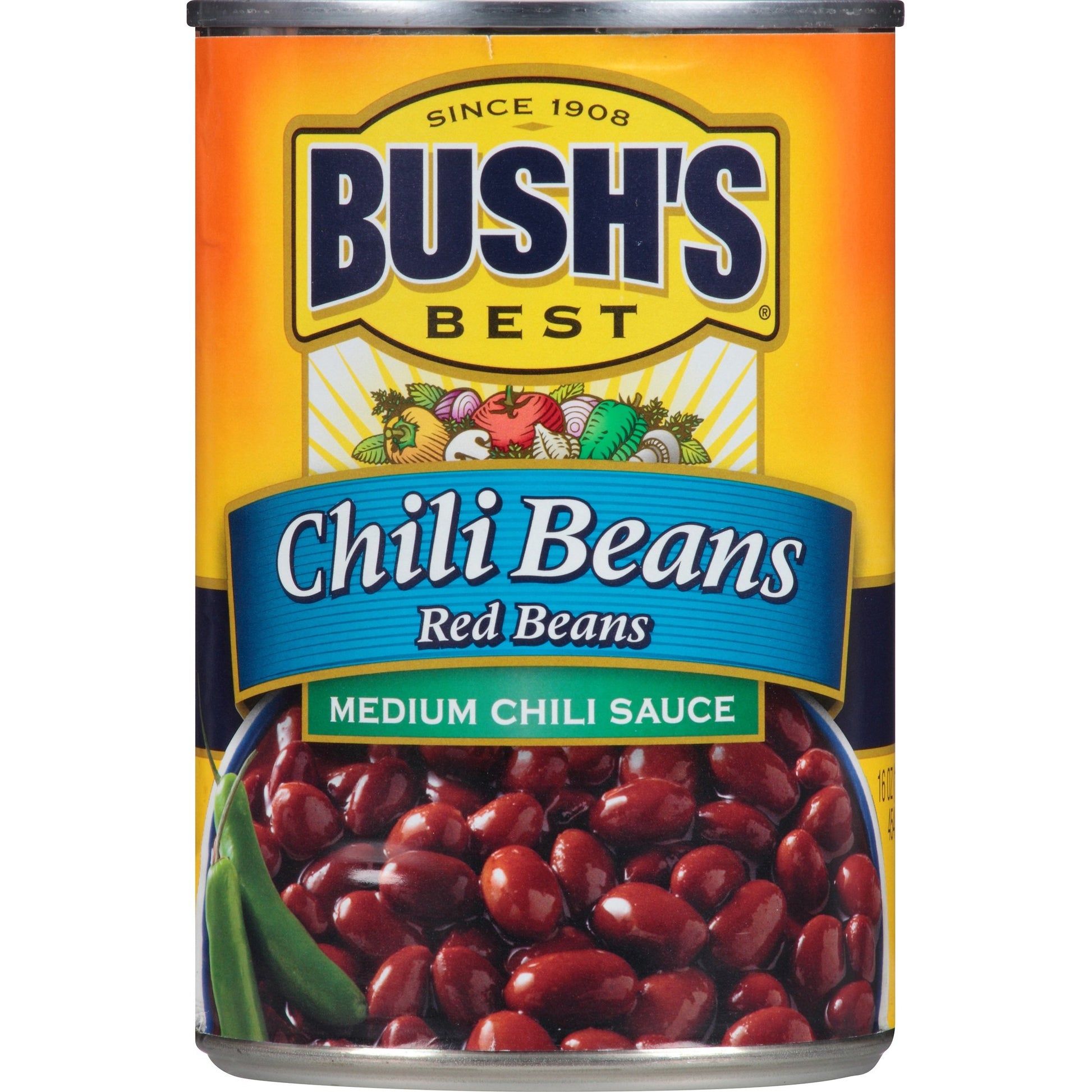 Bushs Best Medium Red Chili Beans, 16 oz (12 cans)