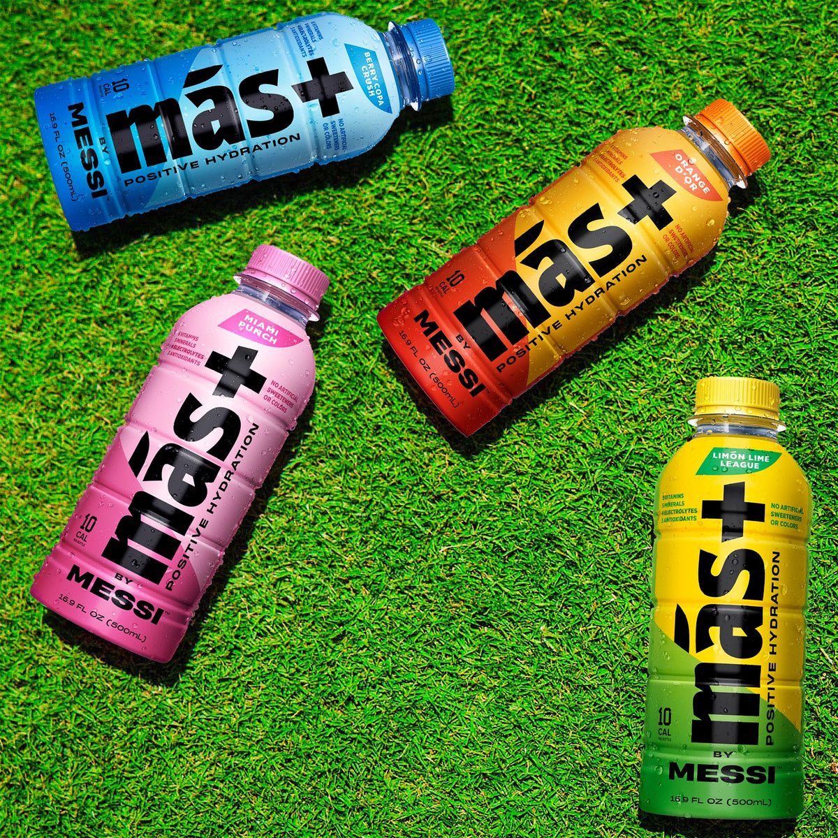 M  S+ By Messi 16.9Oz Berry Copa Crush, Sports Drink & Hydration Beverage, Natural Flavors With Vitamins And Electrolytes, No Ar