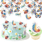 ZHUOWEISM Edible Insect Cupcake Toppers, 60 PCS, Ladybugs, Grasshopper, Dragonfly, Caterpillar, Butterfly, Bee, Design 7