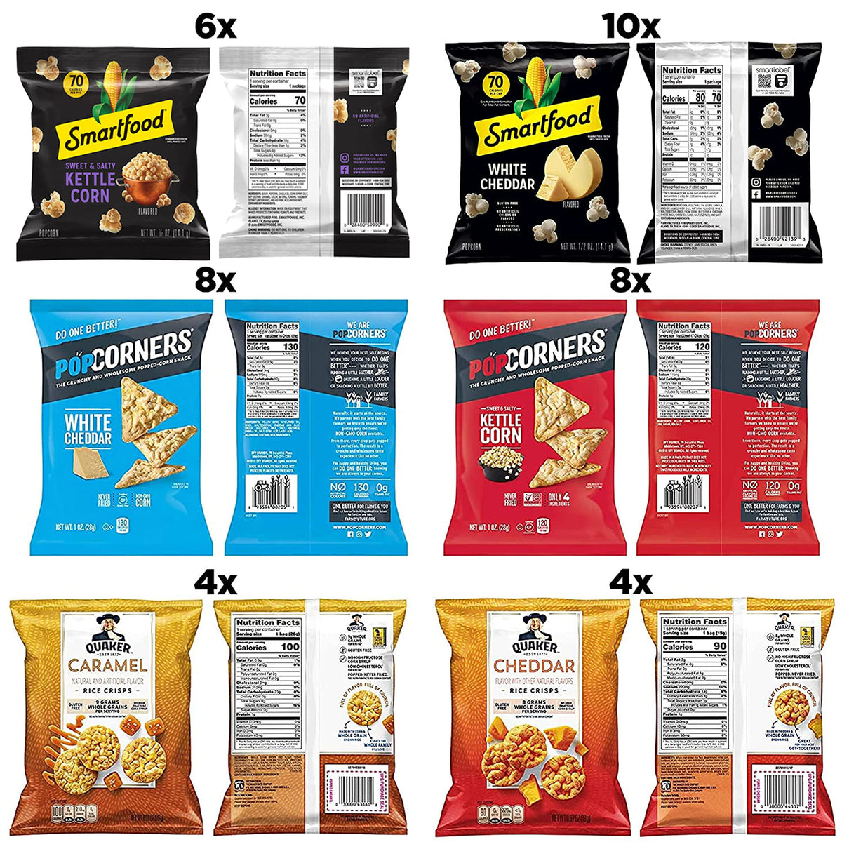 Frito Lay Popped and Crisps Mix Variety Pack, (Pack of 40)
