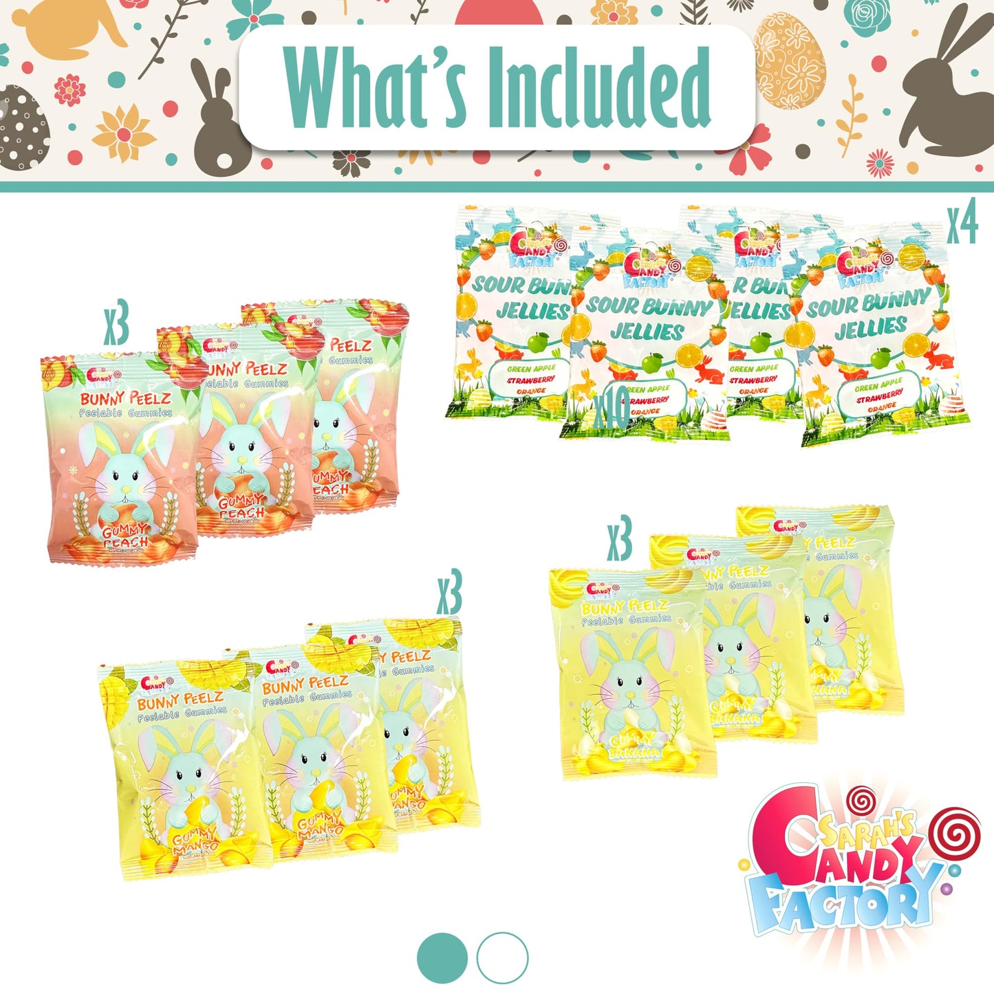 Easter Snack Yellow Tin (46 Count) Filled With Candy, Peelable Gummies, Bunny And More, Great Package For Family, Friends, Boys