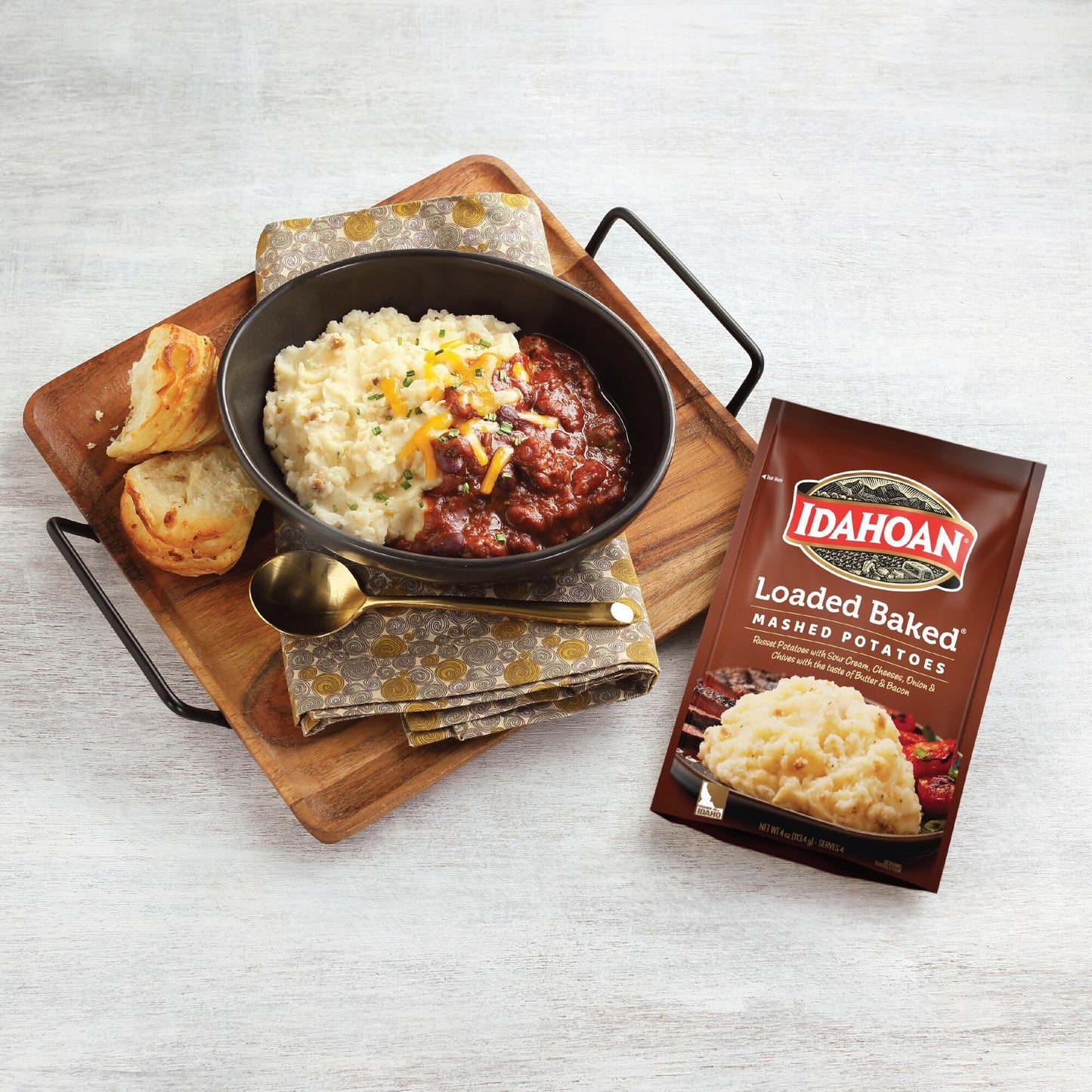 Idahoan Mashed Loaded Potatoes, 4 oz