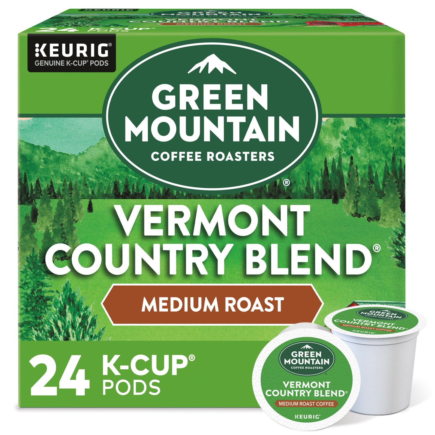 Green Mountain Coffee Vermont Country Blend K-Cup Portion Pack 24 Count Coffee