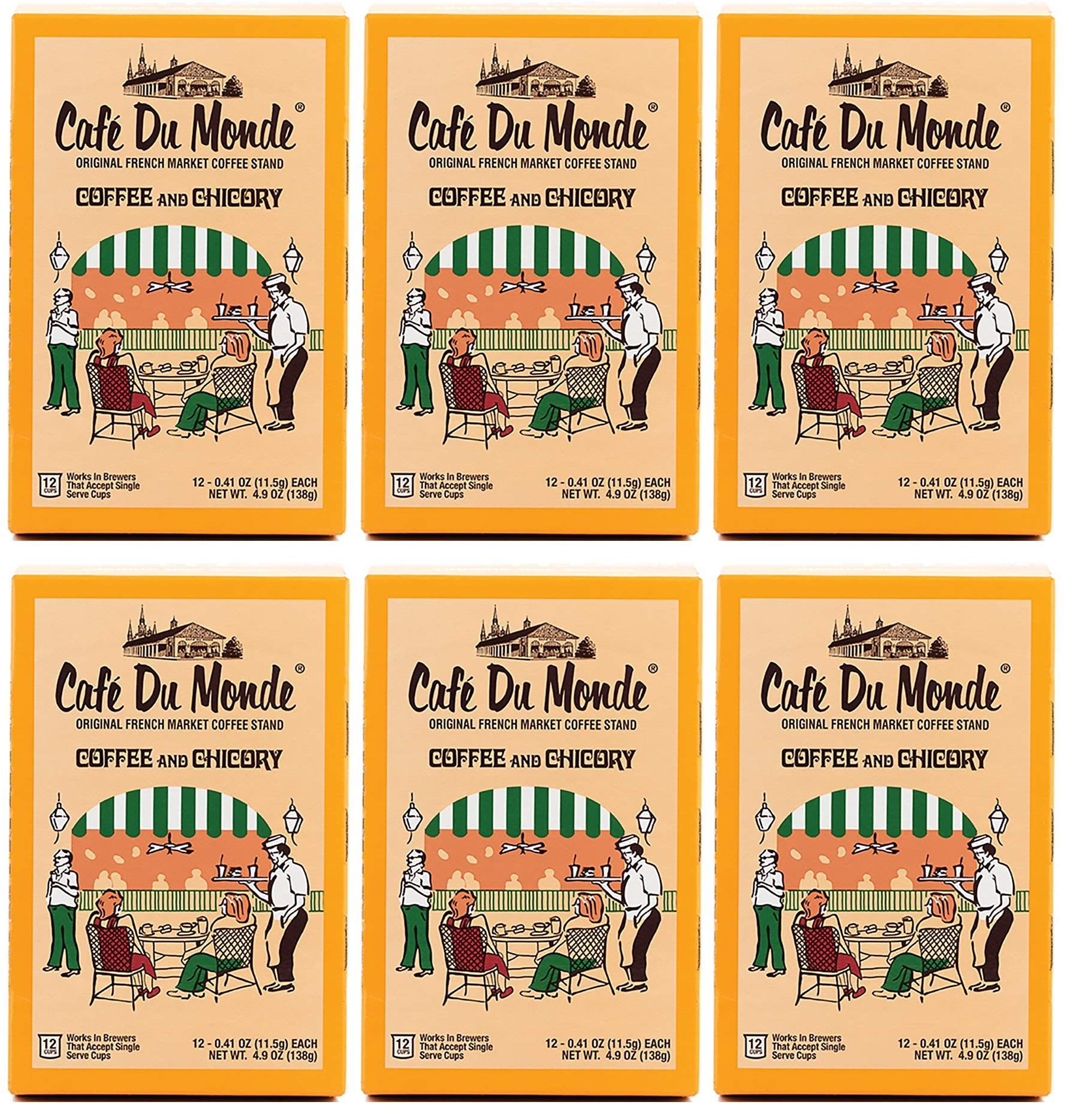 Cafe Du Monde Coffee and Chicory Single Serve Cups 72 Count