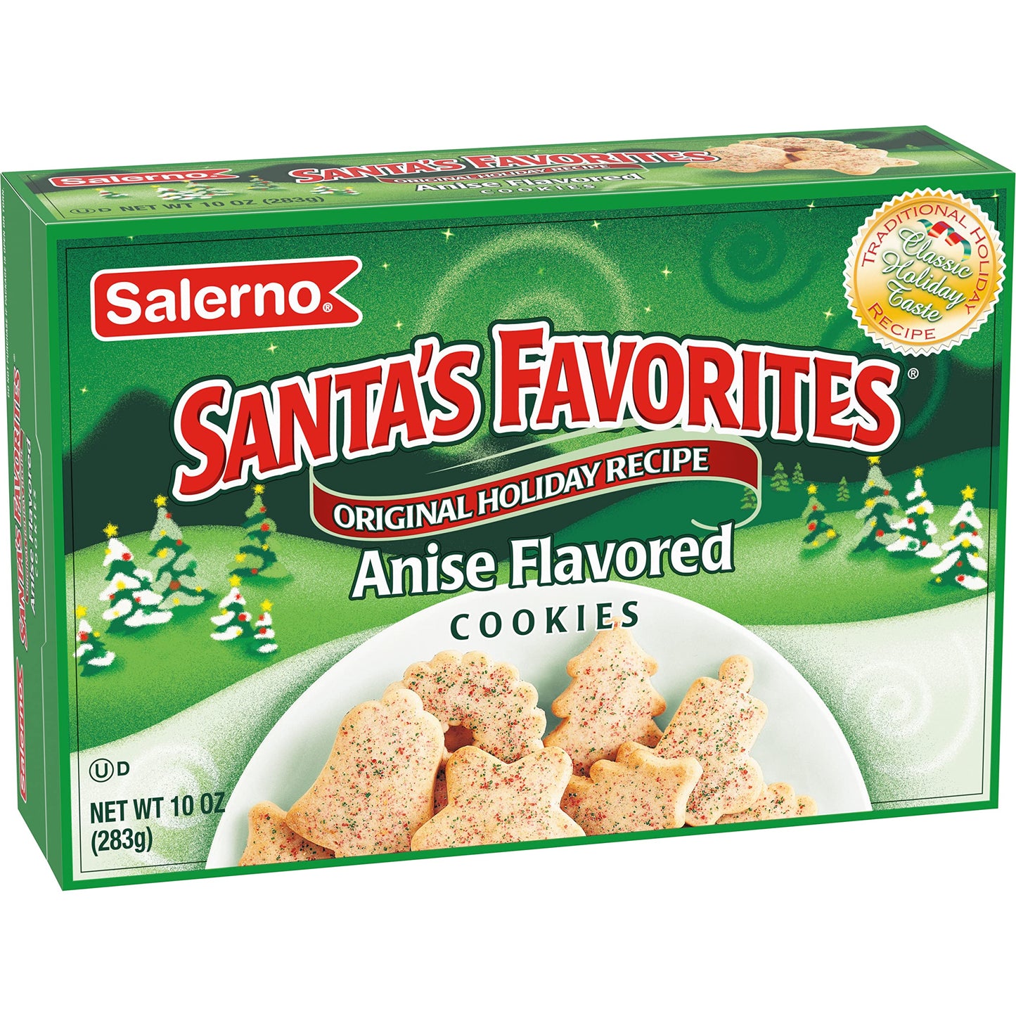 Salerno Santas Favorites Holiday Original Recipe Anise Cookies, 10 Oz