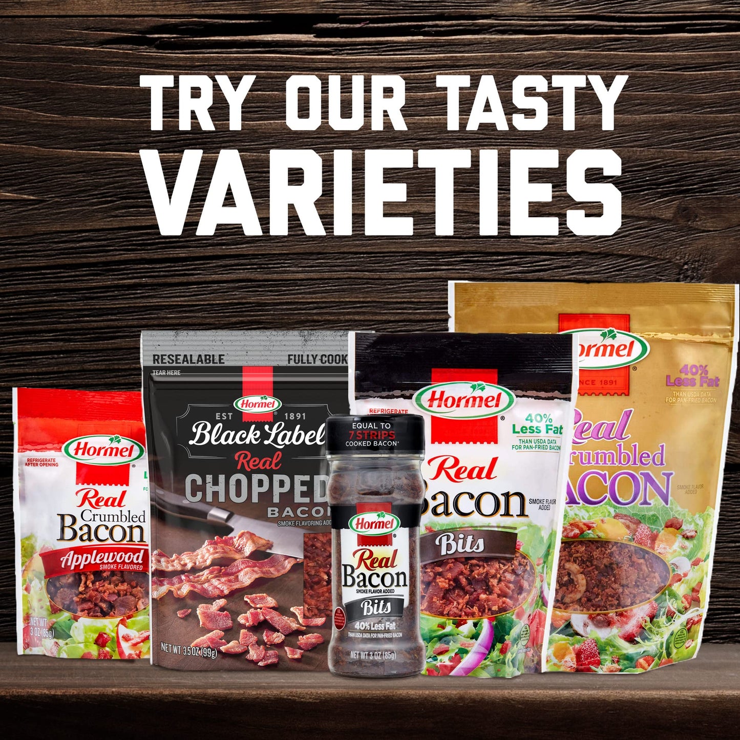 HORMEL Bacon Toppings Cspirit-inspired flavorbled Bacon, Applewood, 3 Ounce (Pack of 8)
