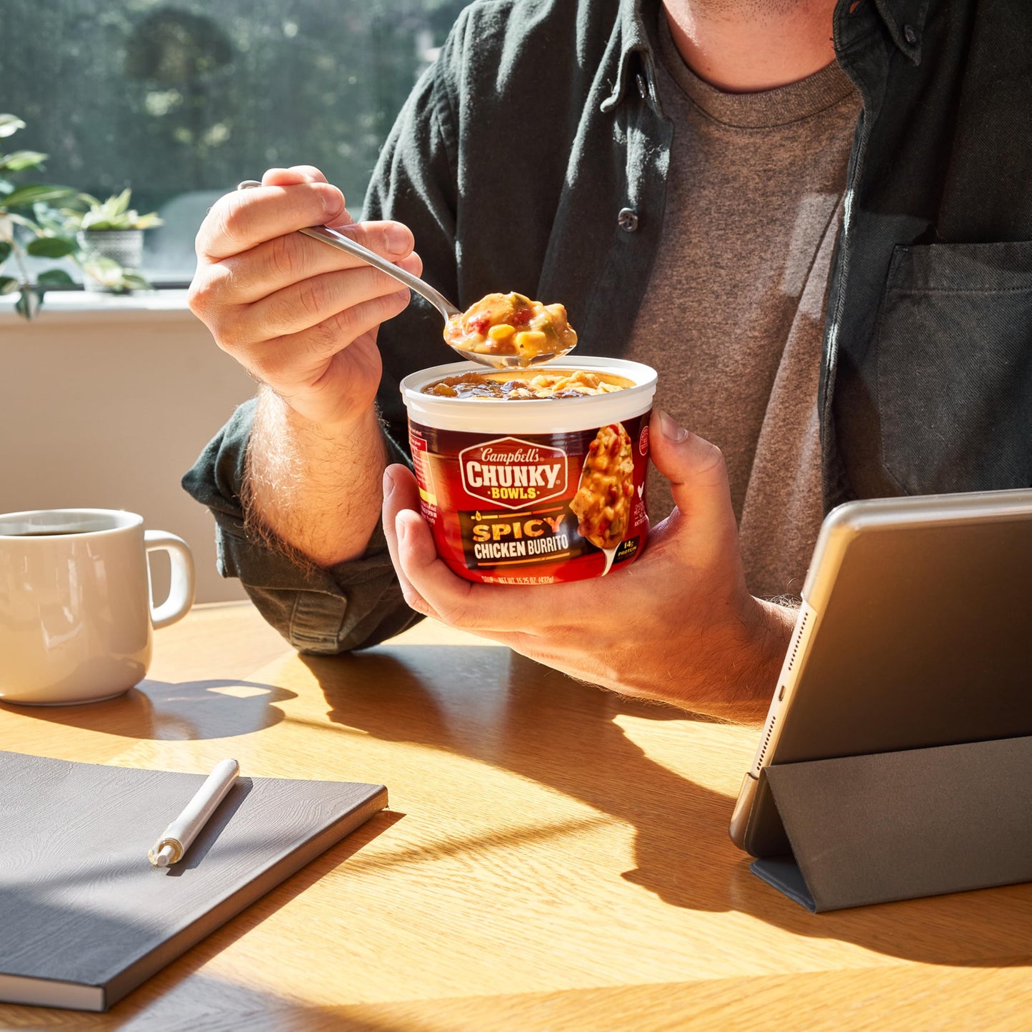 Campbells Chunky Spicy Chicken Burrito Soup, 15.25 Oz Bowl