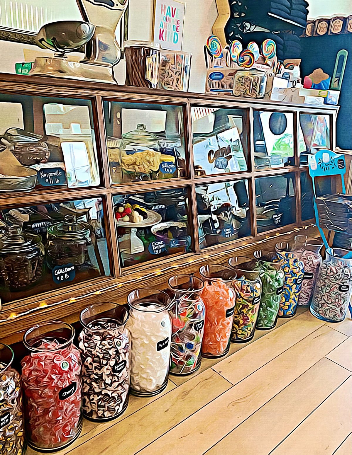 Vintage Candy Vending Plantation Candy Gift Bags - One Pound Chocolate Straws