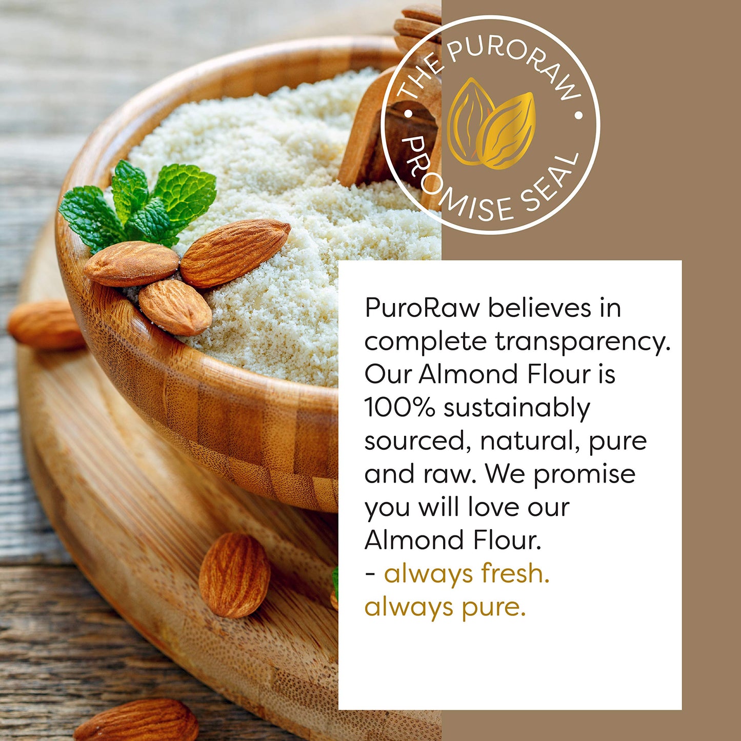 Puroraw Almond Flour, 2Lb, Blanched Almond Flour For Baking, Fine Almond Flour Keto, Almond Powder, Keto Flour, Almond Meal, Gluten Free Flour, Non-Gmo, Batch Tested, 2 Pounds