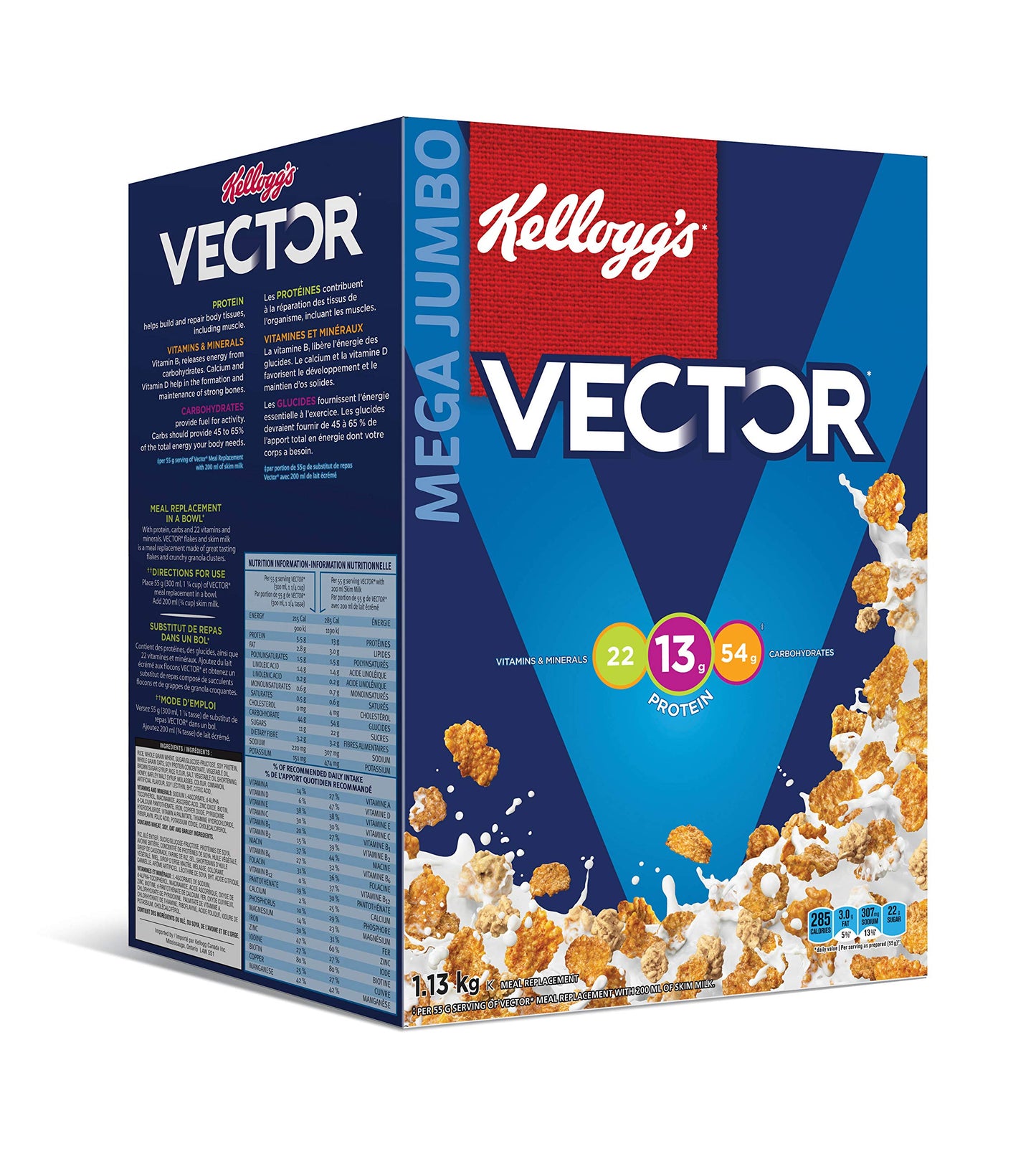 Kelloggs Vector Meal Replacement Cereal, 2.5 lbs, Pack of 1